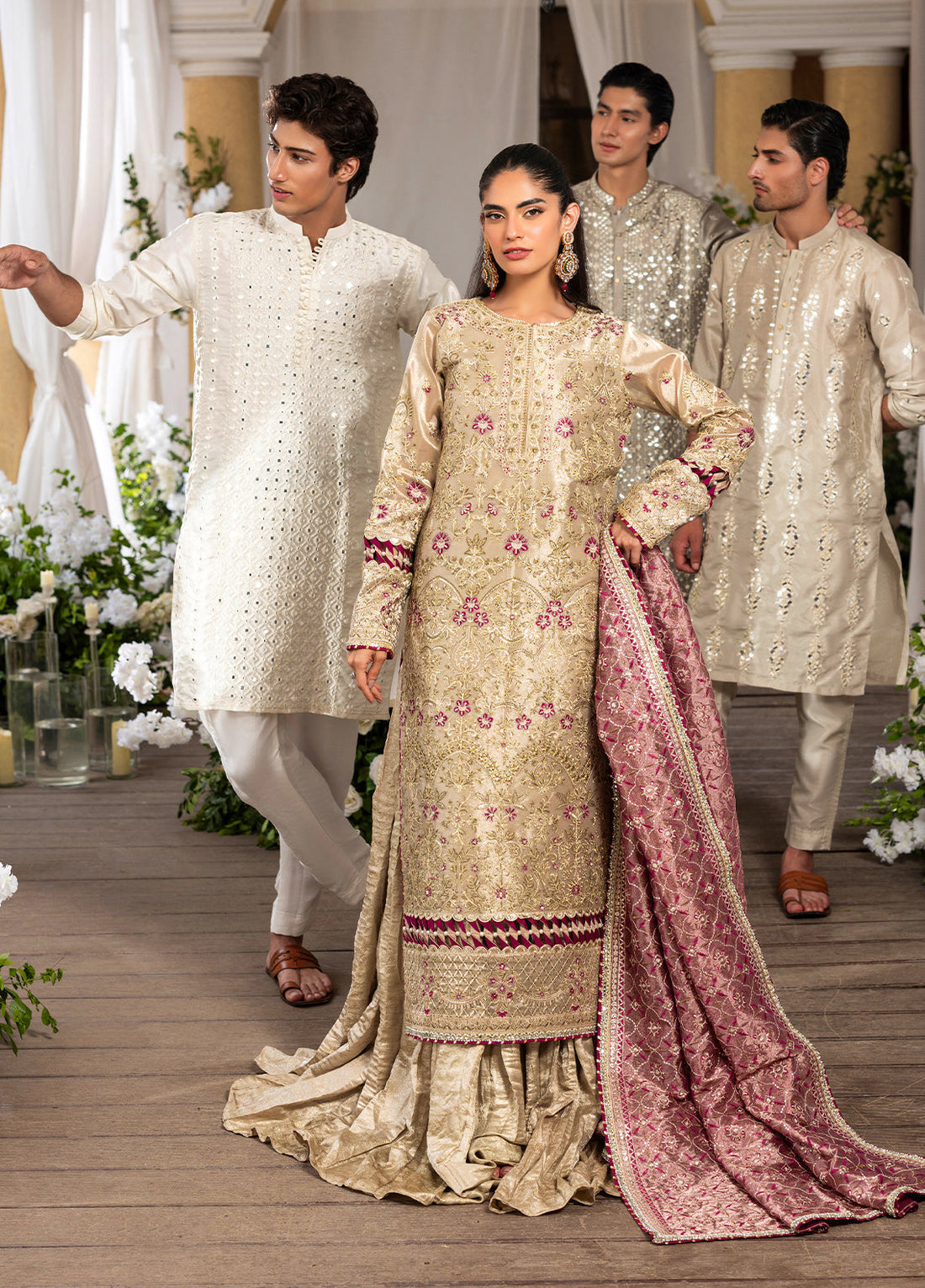 Sahane | Haye Dil Wedding Formals | CT 29005 Gold Love by Sahane - Designer Dress  - Type : Ladies Clothes - Available at Libayah - 100% Original 