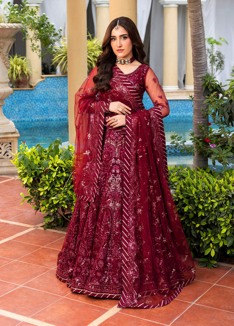 Sahane | Haye Dil Wedding Formals | CT 29009 Crimson HeartBeat by Sahane - Designer Dress  - Type : Ladies Clothes - Available at Libayah - 100% Original 