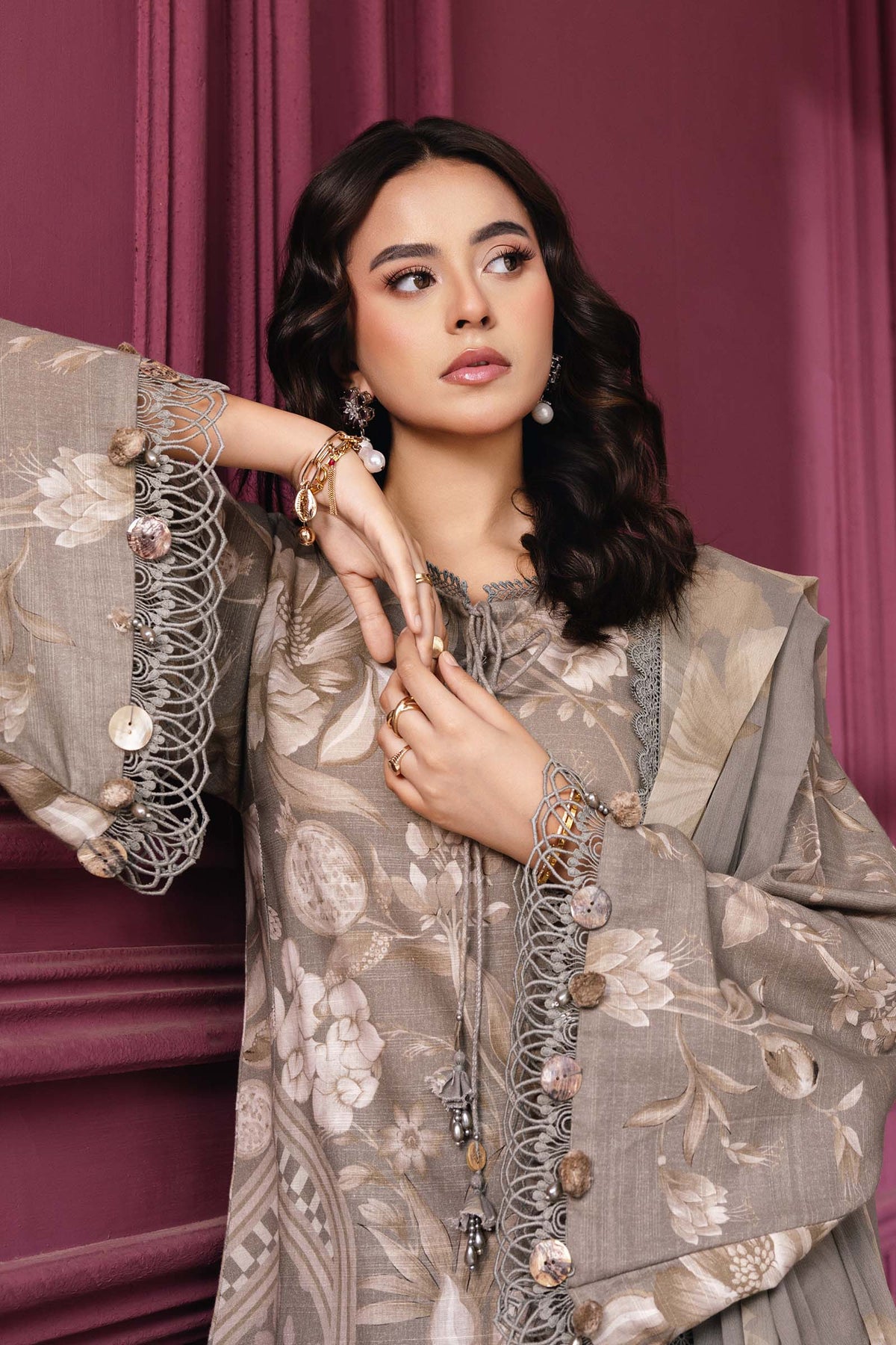 Maria B | Winter Basics 25 |MB-CUS25-1101A by Maria B - Designer Dress - Type : Ladies Clothes - Available at Libayah - 100% Original 