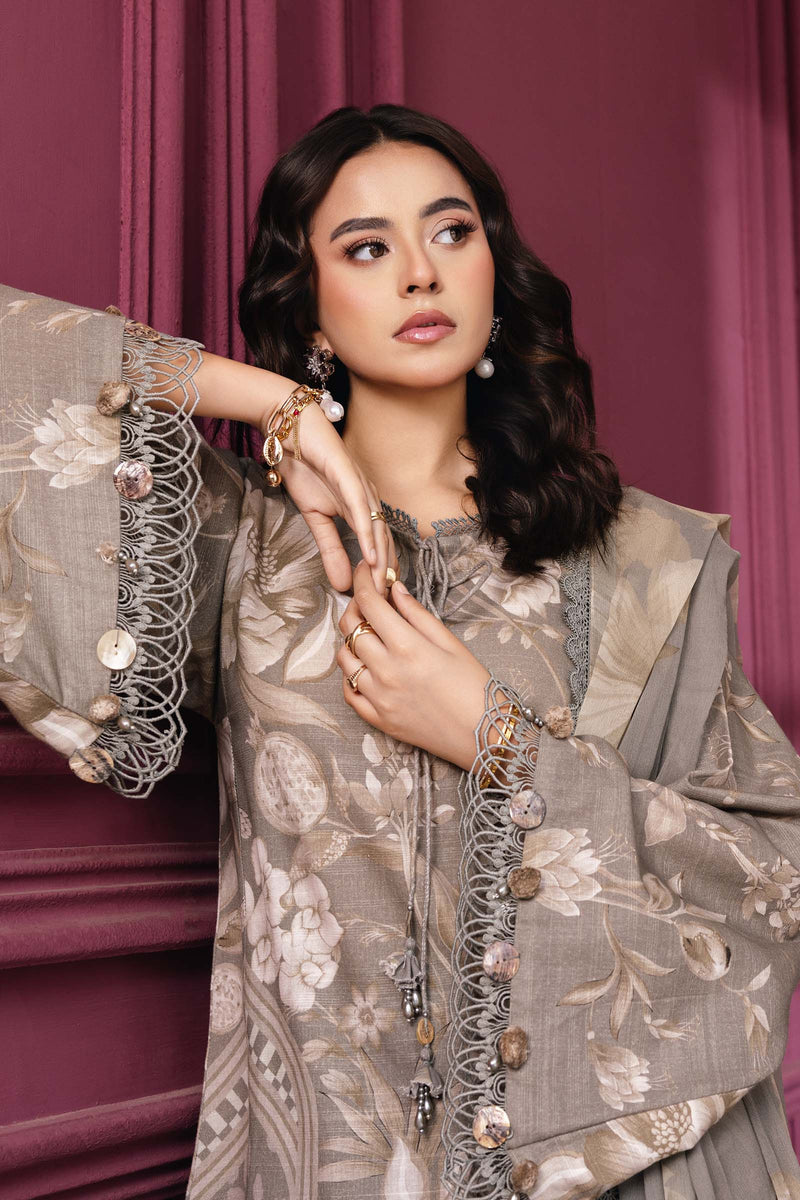 Maria B | Winter Basics 25 |MB-CUS25-1101A by Maria B - Designer Dress - Type : Ladies Clothes - Available at Libayah - 100% Original 