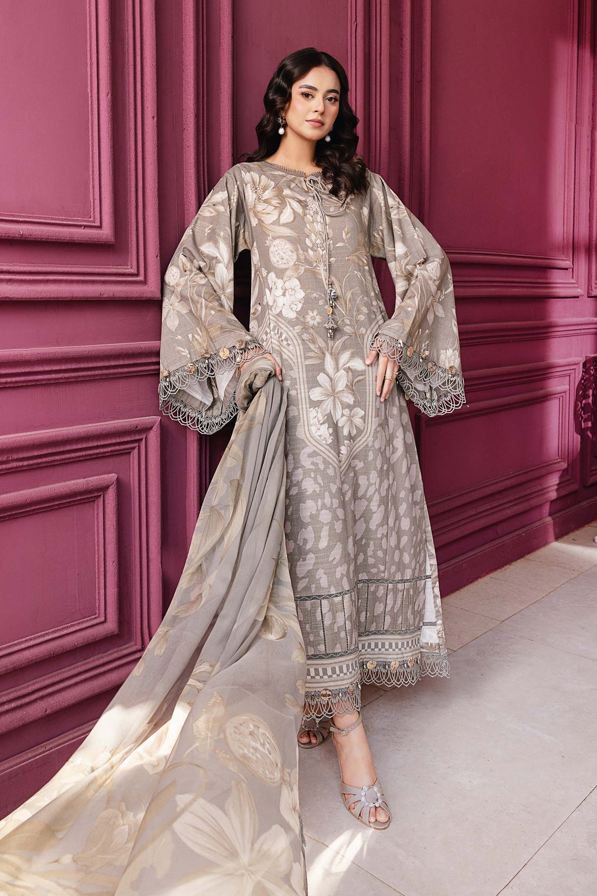 Maria B | Winter Basics 25 |MB-CUS25-1101A by Maria B - Designer Dress - Type : Ladies Clothes - Available at Libayah - 100% Original 