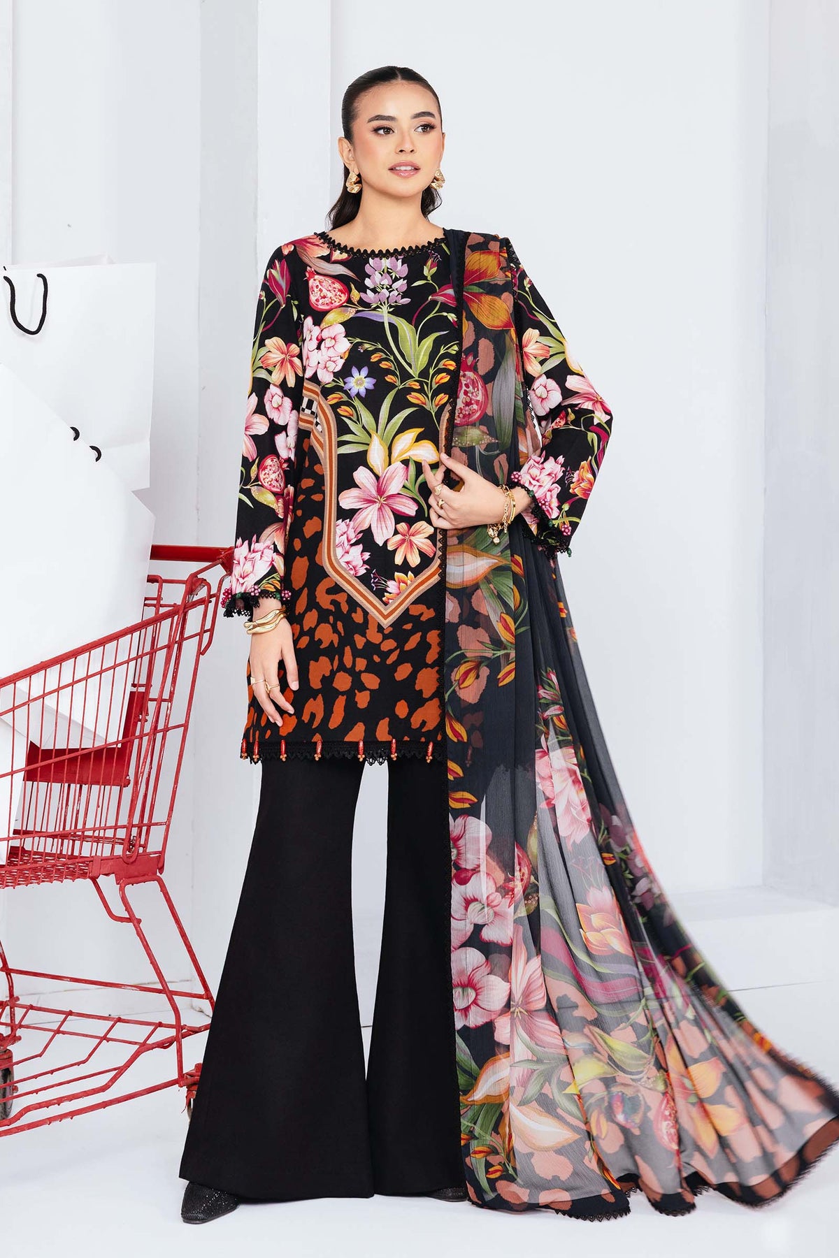 Maria B | Winter Basics 25 | MB-CUS25-1101B by Maria B - Designer Dress - Type : Ladies Clothes - Available at Libayah - 100% Original 