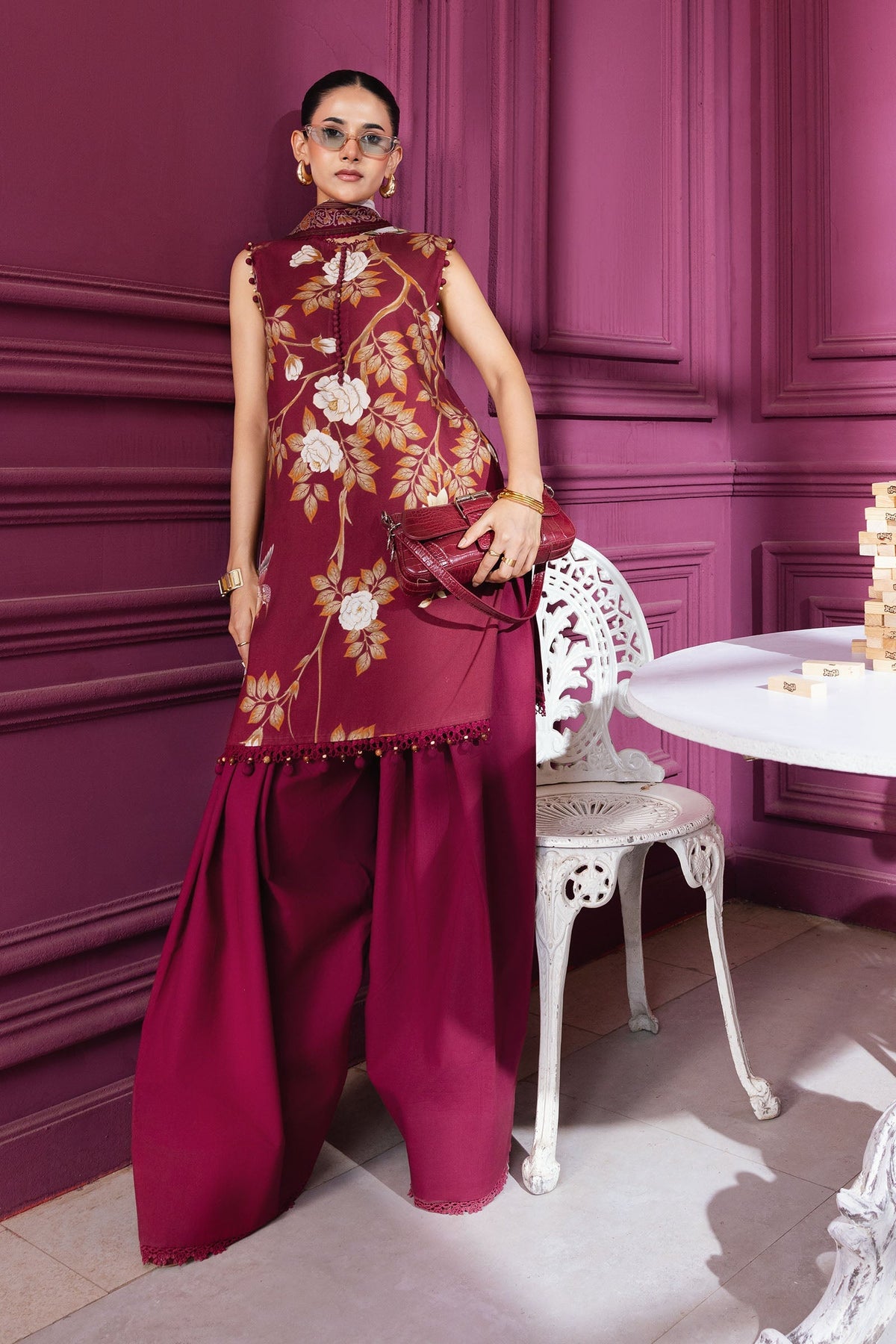 Maria B | Winter Basics 25 | MB-CUS25-1102B by Maria B - Designer Dress - Type : Ladies Clothes - Available at Libayah - 100% Original 