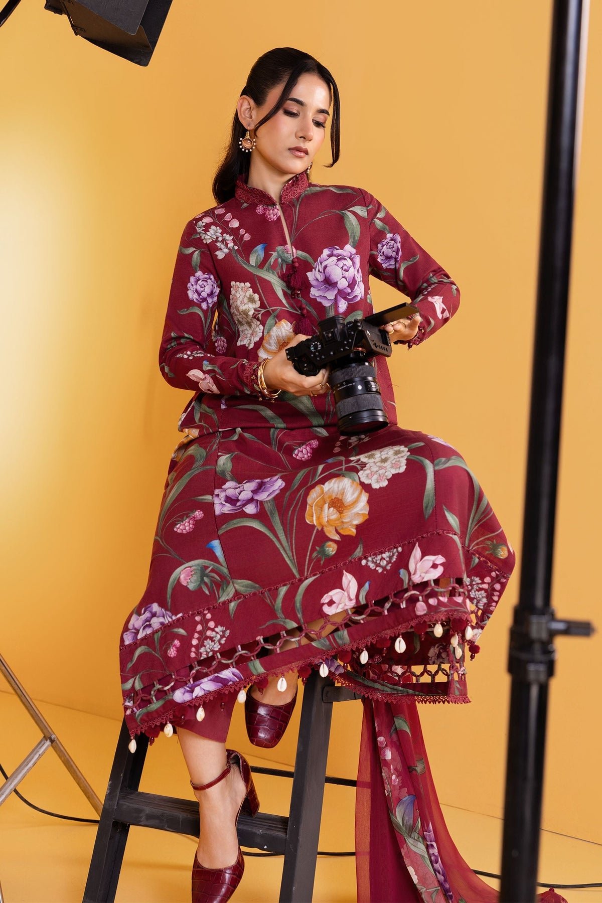 Maria B | Winter Basics 25 | MB-CUS25-1103A by Maria B - Designer Dress - Type : Ladies Clothes - Available at Libayah - 100% Original 