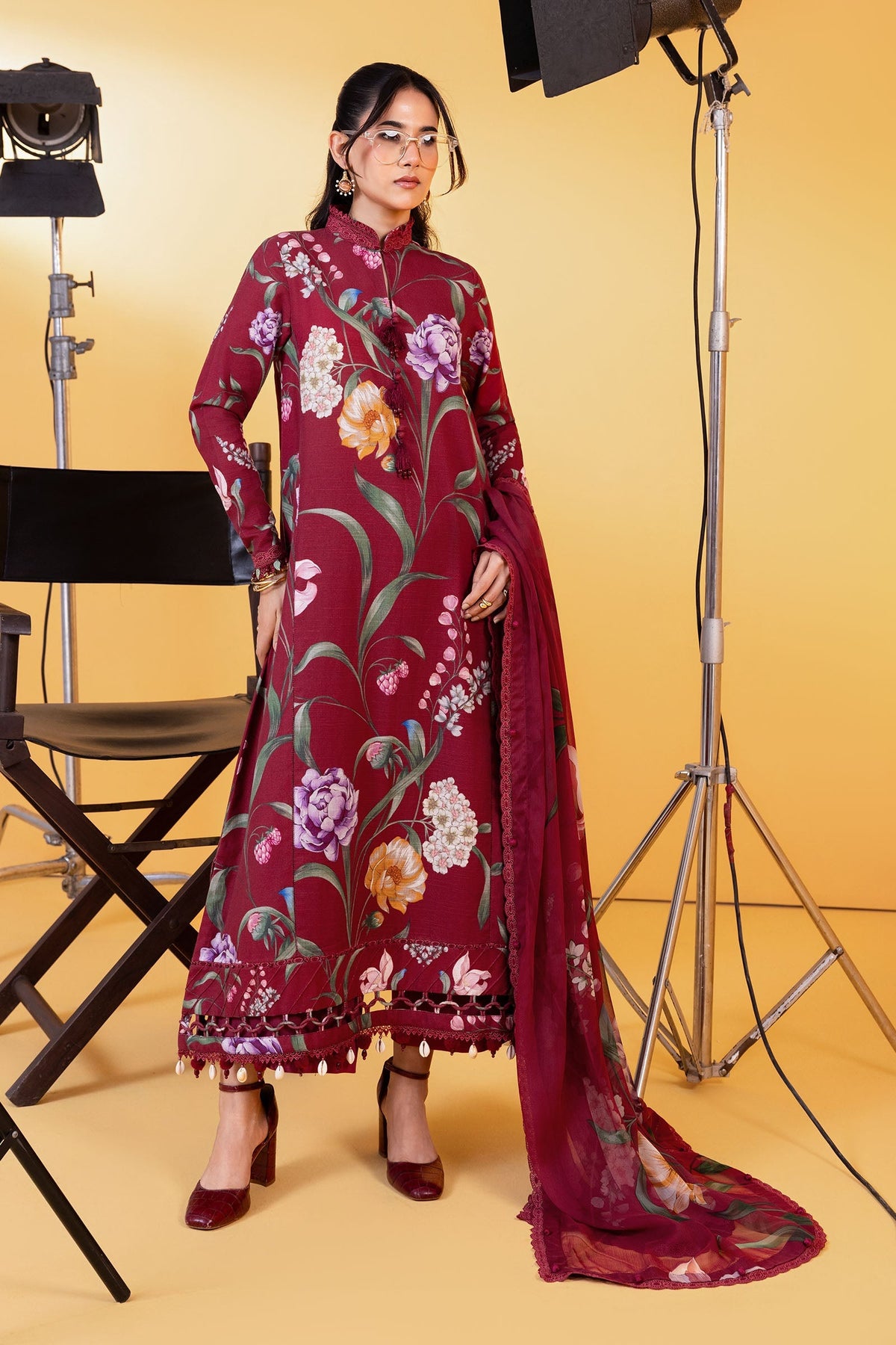 Maria B | Winter Basics 25 | MB-CUS25-1103A by Maria B - Designer Dress - Type : Ladies Clothes - Available at Libayah - 100% Original 