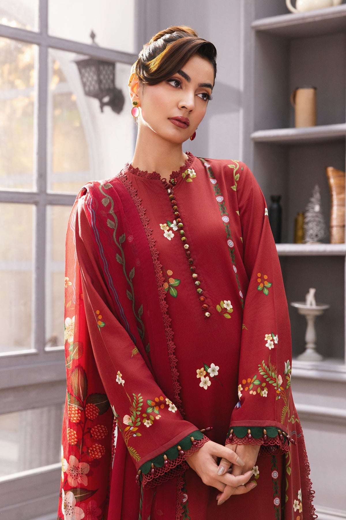 Maria B | Winter Basics 25 | MB-CUS25-1105A by Maria B - Designer Dress - Type : Ladies Clothes - Available at Libayah - 100% Original 