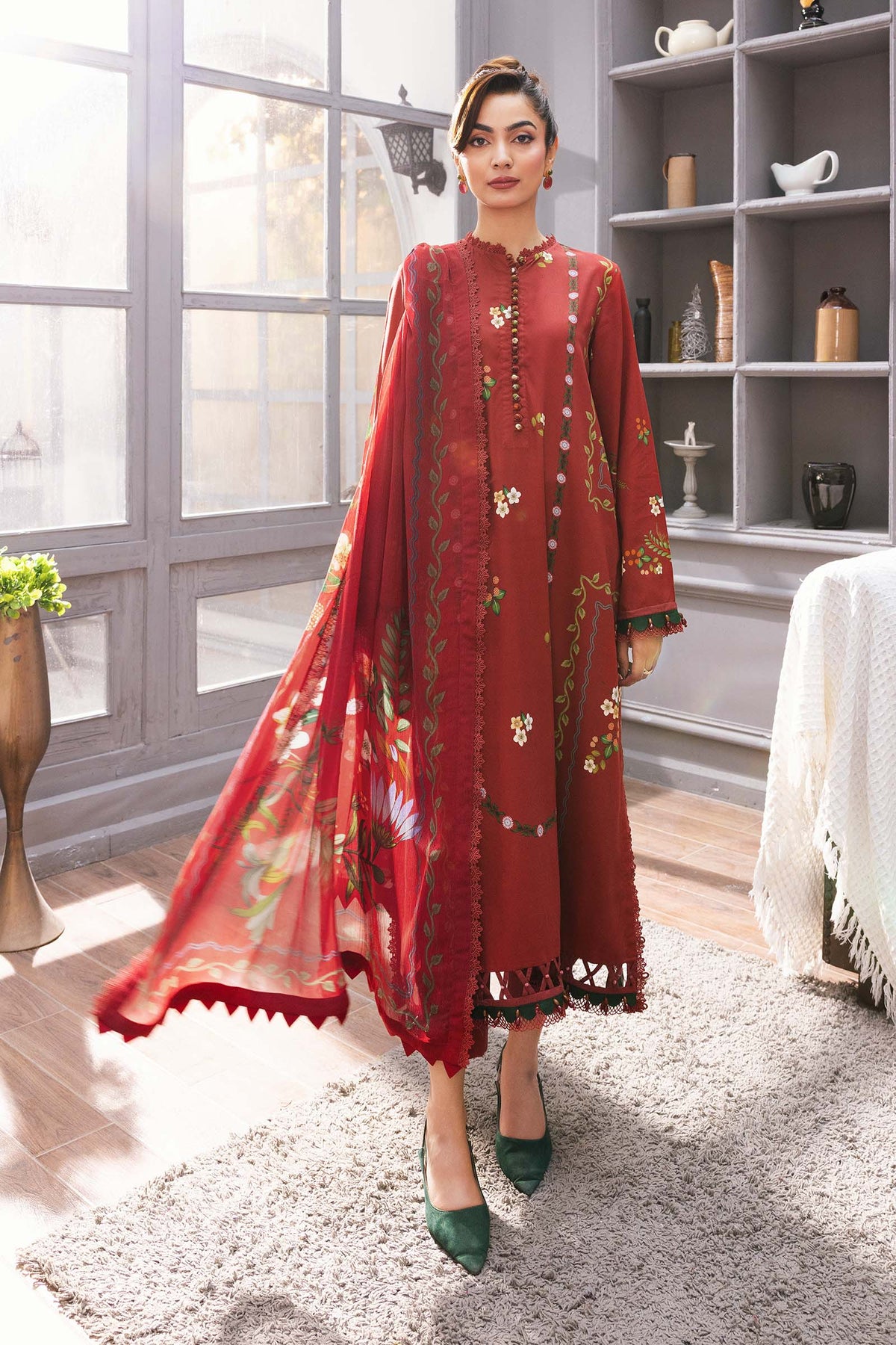 Maria B | Winter Basics 25 | MB-CUS25-1105A by Maria B - Designer Dress - Type : Ladies Clothes - Available at Libayah - 100% Original 