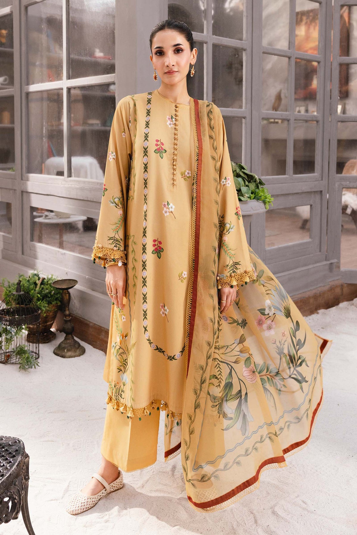 Maria B | Winter Basics 25 | MB-CUS25-1105B by Maria Osama Khan - Designer Dress - Type : Ladies Clothes - Available at Libayah - 100% Original 