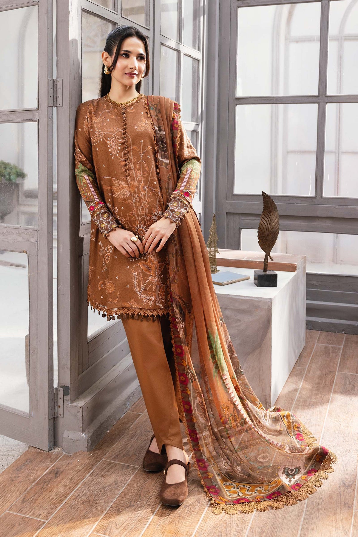 Maria B | Winter Basics 25 | MB-CUS25-1106B by Maria B - Designer Dress - Type : Ladies Clothes - Available at Libayah - 100% Original 