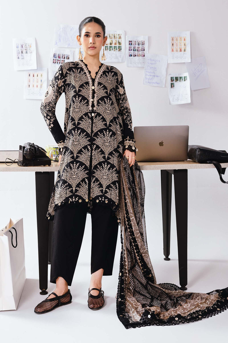 Maria B | Winter Basics 25 | MB-CUS25-1108A by Maria B - Designer Dress - Type : Ladies Clothes - Available at Libayah - 100% Original 