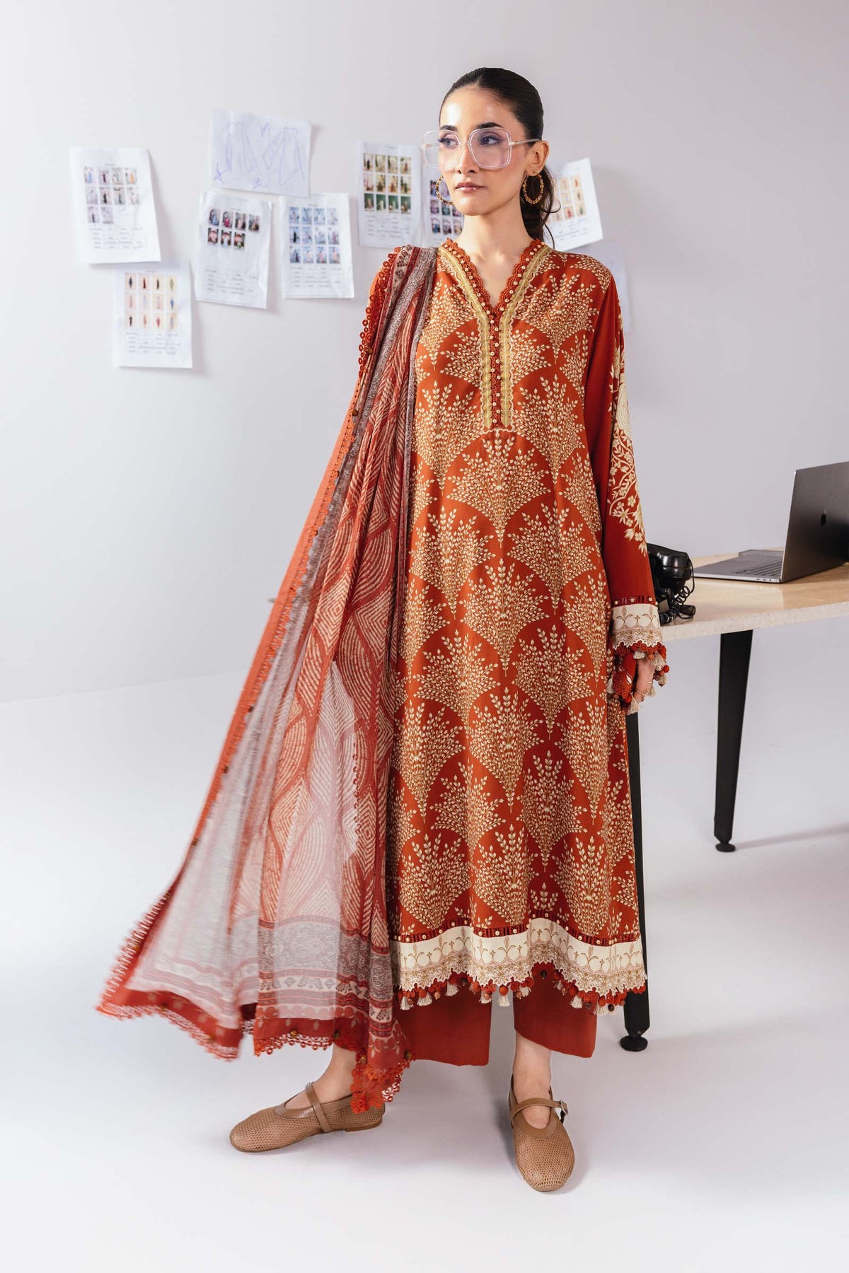 Maria B | Winter Basics 25 | MB-CUS25-1108B by Maria B - Designer Dress - Type : Ladies Clothes - Available at Libayah - 100% Original 