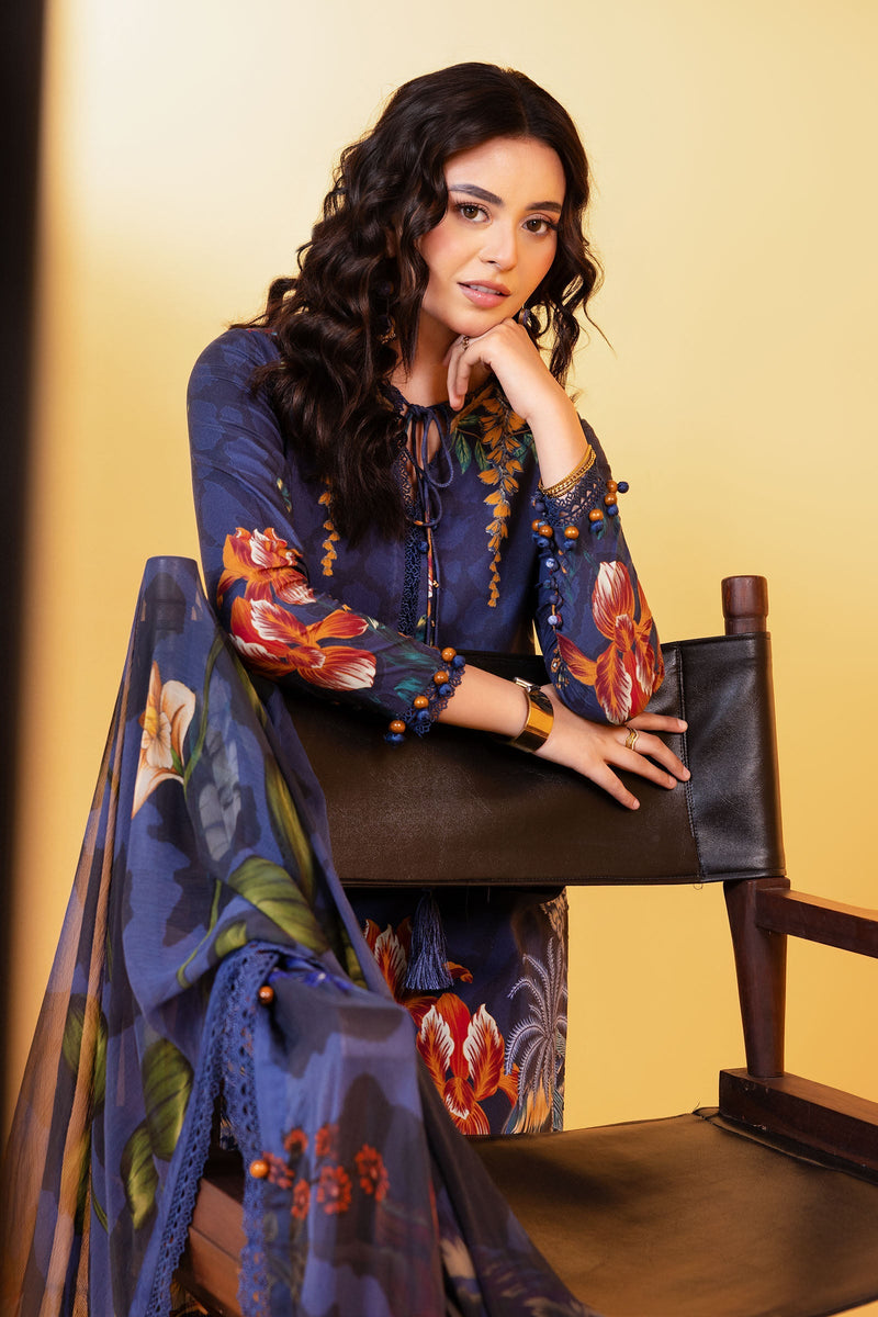 Maria B | Winter Basics 25 | MB-CUS25-1109B by Maria B - Designer Dress - Type : Ladies Clothes - Available at Libayah - 100% Original 