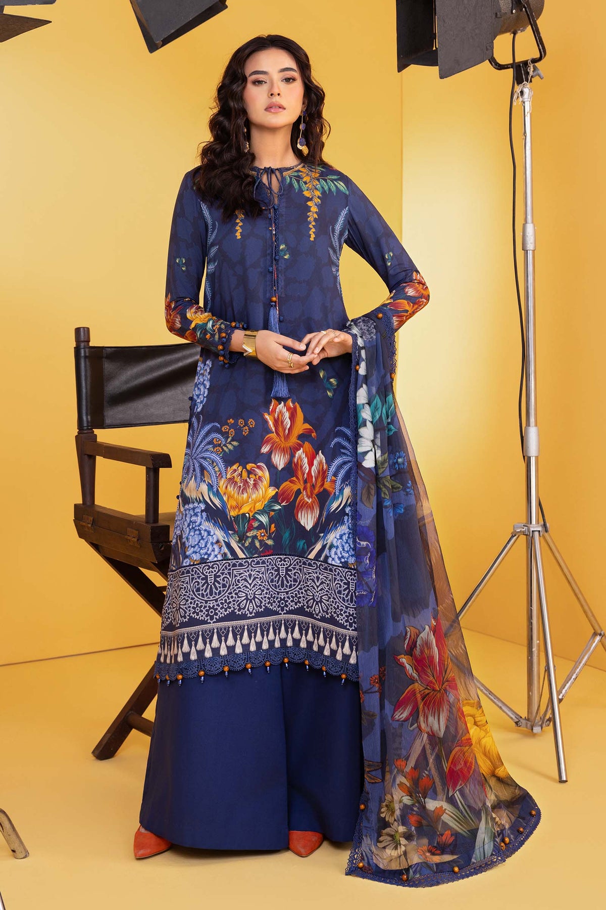 Maria B | Winter Basics 25 | MB-CUS25-1109B by Maria B - Designer Dress - Type : Ladies Clothes - Available at Libayah - 100% Original 