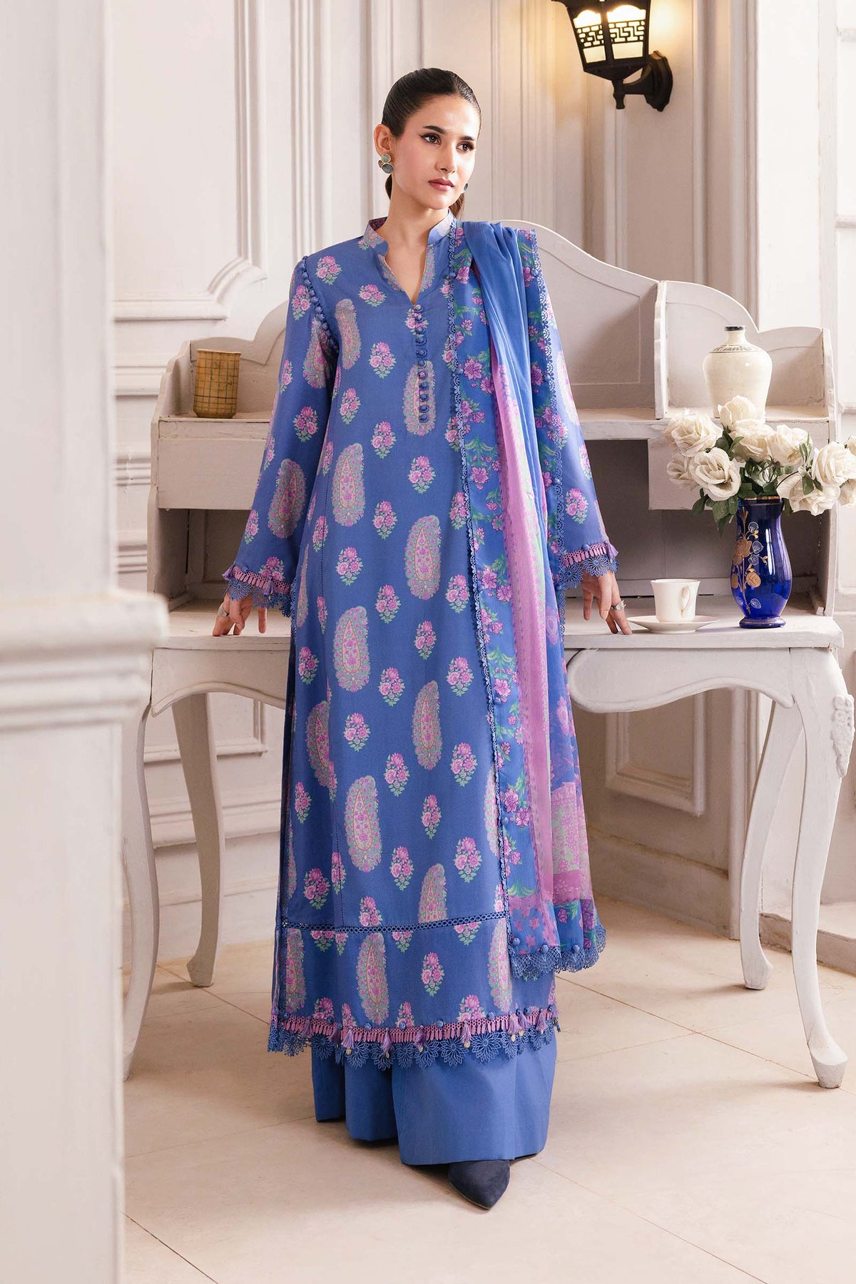 Maria B | Winter Basics 25 | MB-CUS25-1110B by Maria B - Designer Dress - Type : Ladies Clothes - Available at Libayah - 100% Original 