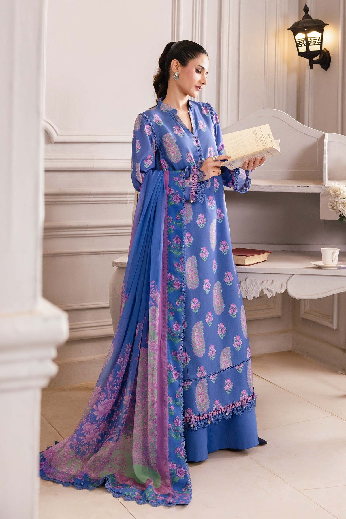 Maria B | Winter Basics 25 | MB-CUS25-1110B by Maria B - Designer Dress - Type : Ladies Clothes - Available at Libayah - 100% Original 