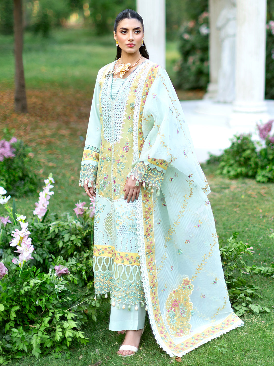 Mahnur | Sophie Luxury Lawn 25 | Calista by Mahnur - Designer Dress - Type: Ladies Clothes - Available at Libayah - 100% Original