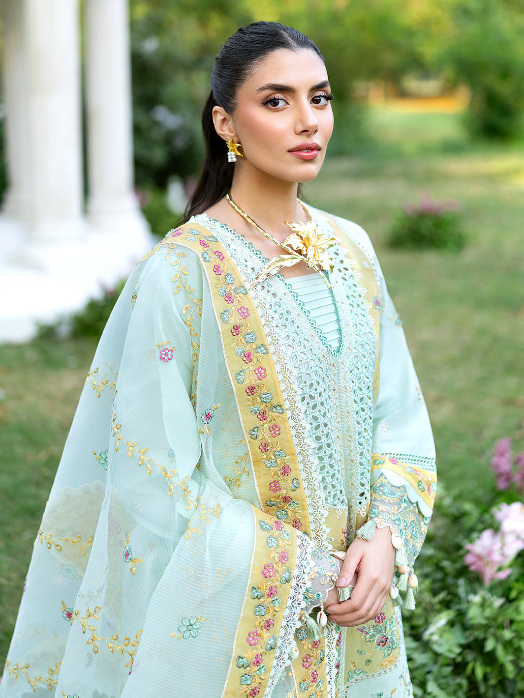 Mahnur | Sophie Luxury Lawn 25 | Calista by Mahnur - Designer Dress - Type: Ladies Clothes - Available at Libayah - 100% Original