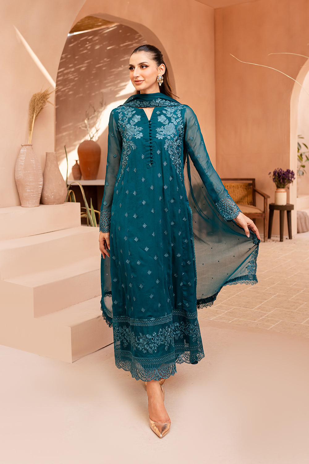 Azure | Ensembles Embroidered Formals | Caribbean Charm by Azure - Designer Dress - Type: Ladies Clothes - Available at Libayah - 100% Original