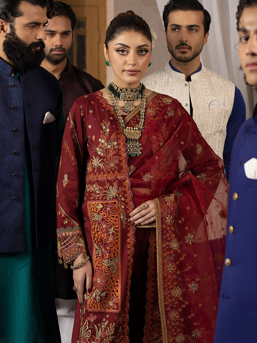 Mahnur | Mahrukh Luxury Lawn 24 | CARNATION by Mahnur - Designer Dress - Type: Ladies Clothes - Available at Libayah - 100% Original