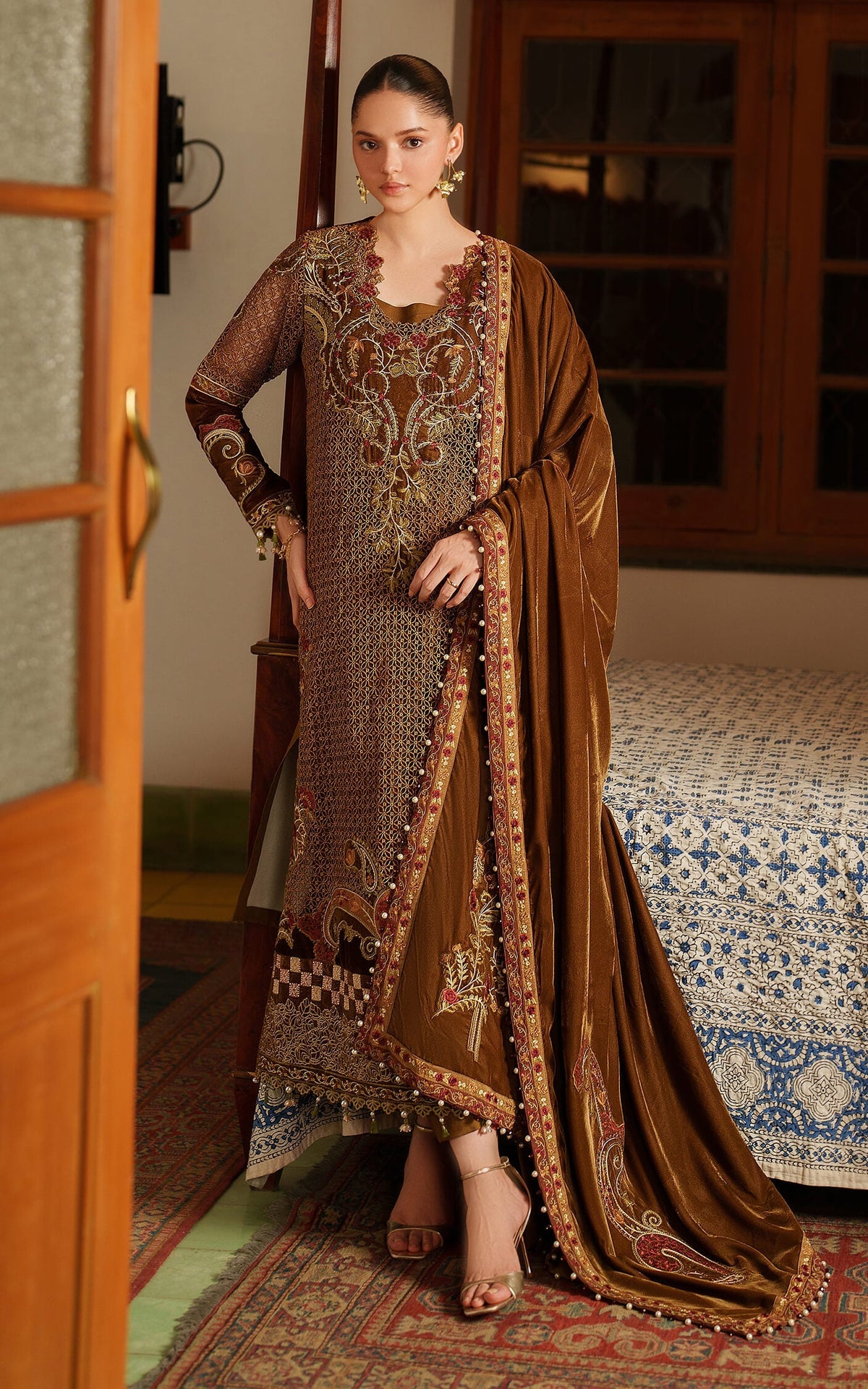 Asifa and Nabeel | Pashmina Luxe 25 |Cedar LWC25-08 by Asifa and Nabeel - Designer Dress - Type : Ladies Clothes - Available at Libayah - 100% Original 