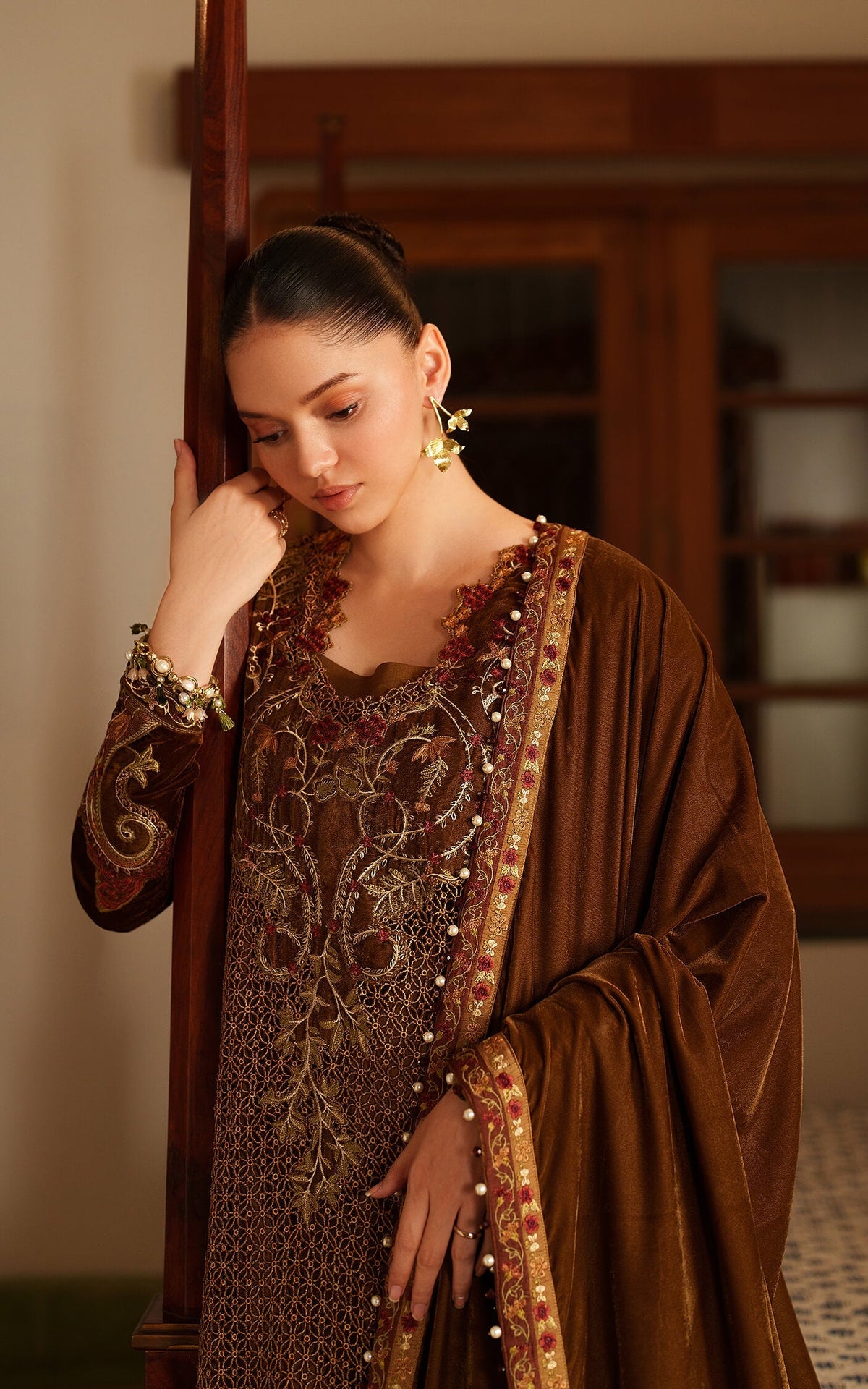 Asifa and Nabeel | Pashmina Luxe 25 |Cedar LWC25-08 by Asifa and Nabeel - Designer Dress - Type : Ladies Clothes - Available at Libayah - 100% Original 
