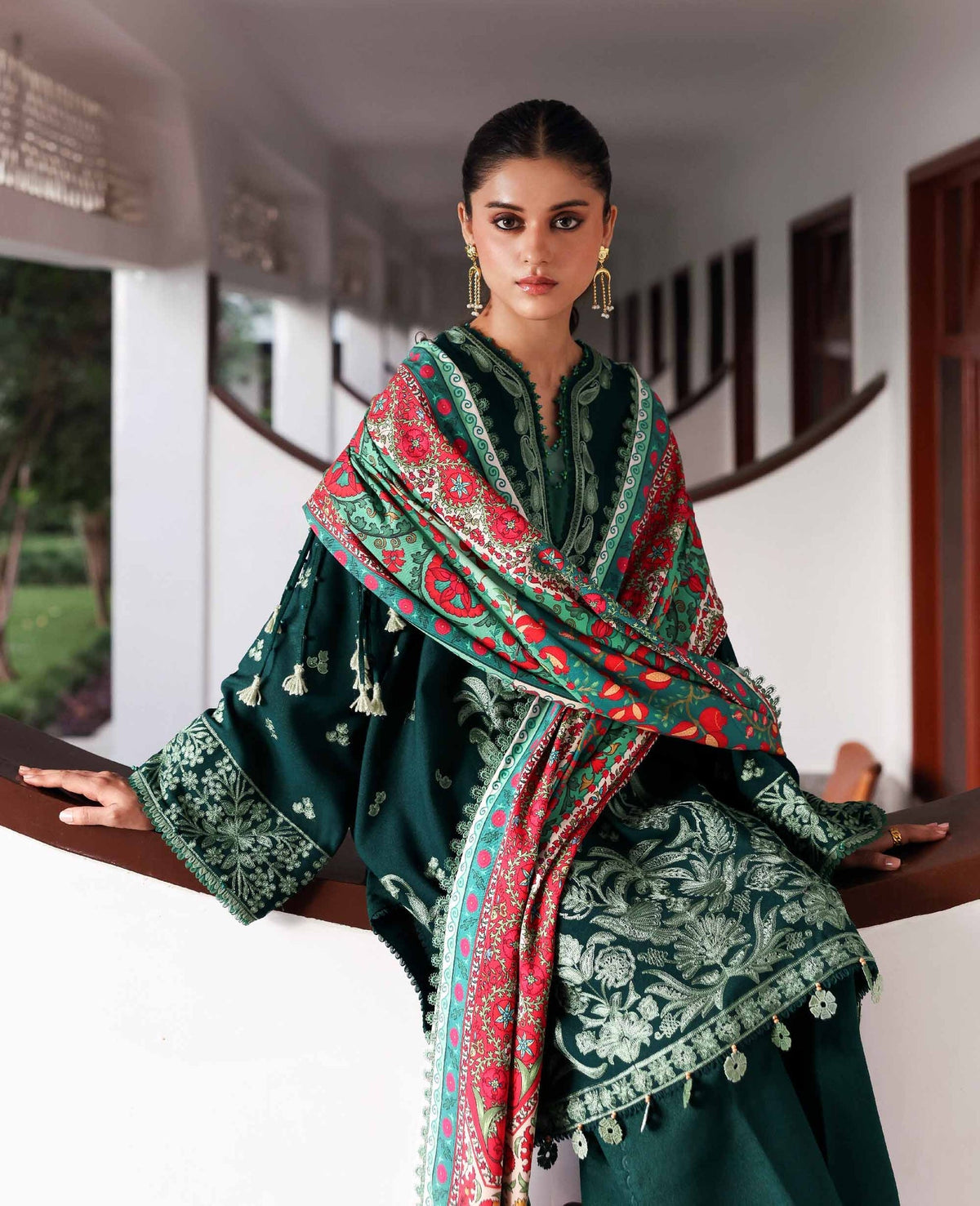 Republic Womenswear | Amaris Luxury Shawl 25 | Celeste by Republic Womenswear - Designer Dress  - Type : Ladies Clothes - Available at Libayah - 100% Original 