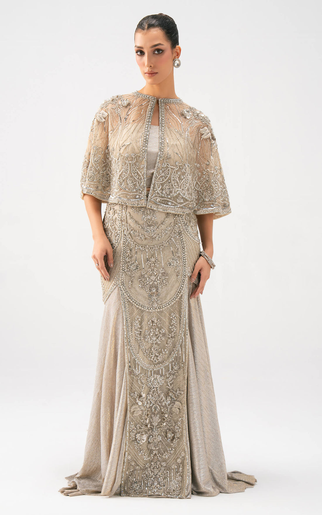 Asifa and Nabeel | Lyle Luxury Formals 25 | Celeste Embellished Gown by Asifa and Nabeel - Designer Dress  - Type : Ladies Clothes - Available at Libayah - 100% Original 