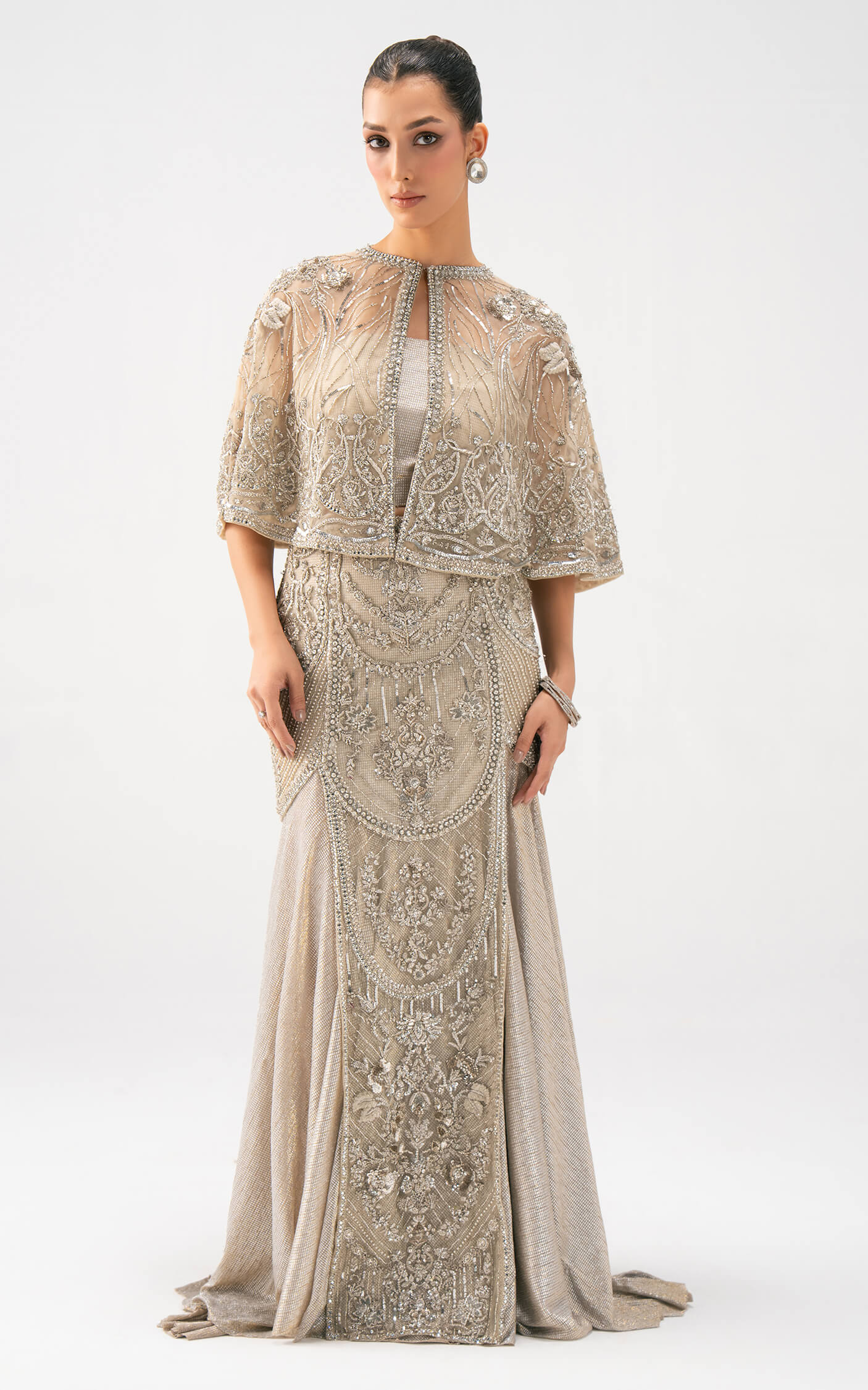 Asifa and Nabeel | Lyle Luxury Formals 25 | Celeste Embellished Gown by Asifa and Nabeel - Designer Dress  - Type : Ladies Clothes - Available at Libayah - 100% Original 