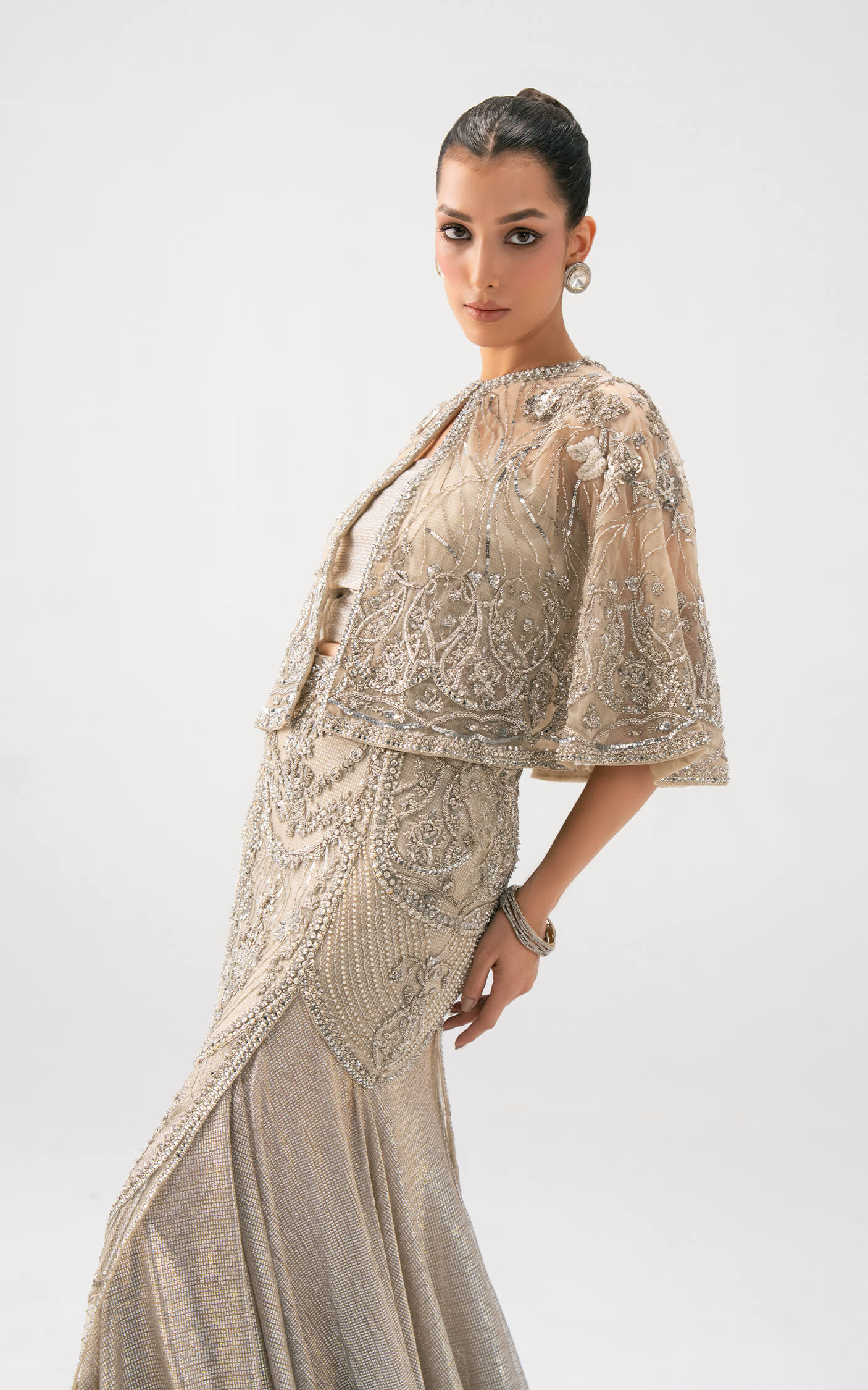 Asifa and Nabeel | Lyle Luxury Formals 25 | Celeste Embellished Gown by Asifa and Nabeel - Designer Dress  - Type : Ladies Clothes - Available at Libayah - 100% Original 