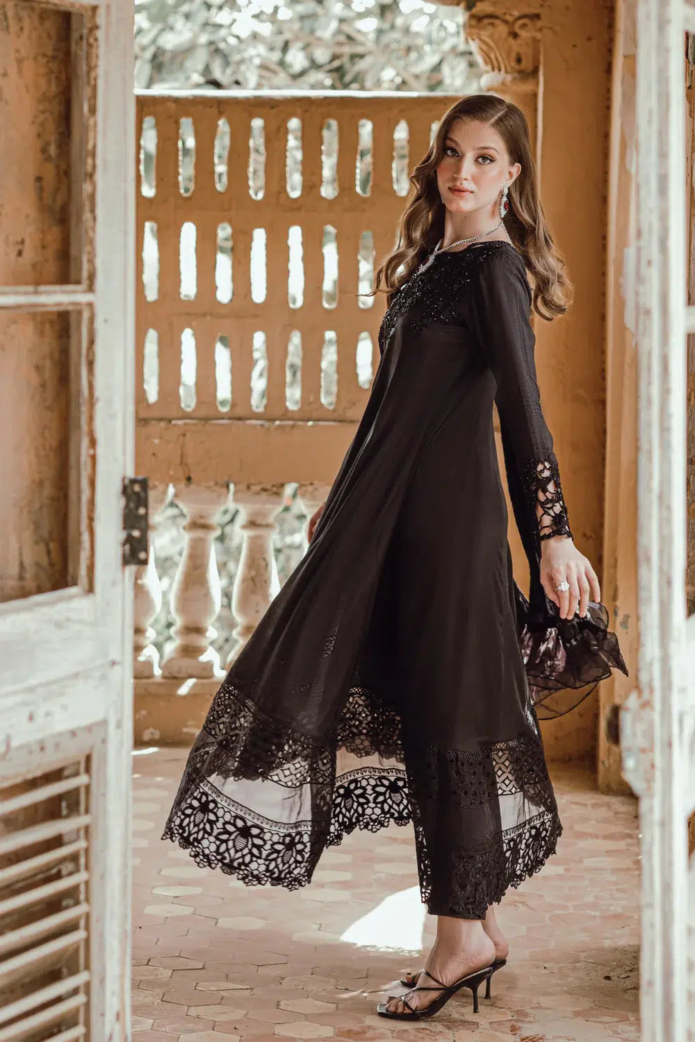 Azure | Embroidered Formals | Charcoal Muse by Azure - Designer Dress - Type: Ladies Clothes - Available at Libayah - 100% Original