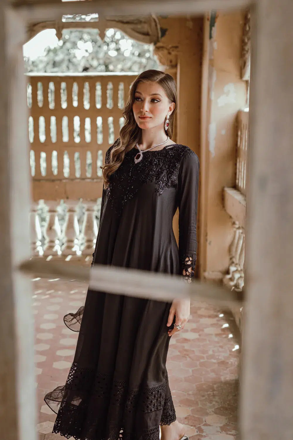 Azure | Embroidered Formals | Charcoal Muse by Azure - Designer Dress - Type: Ladies Clothes - Available at Libayah - 100% Original