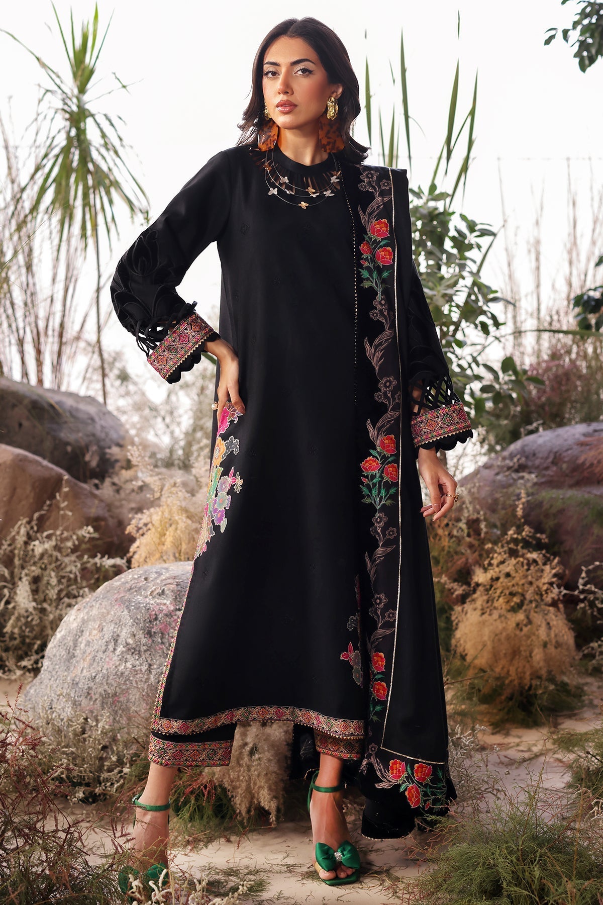 Charizma | Poshima Shawl | PS4-15 by Charizma - Designer Dress - Type: Ladies Clothes - Available at Libayah - 100% Original