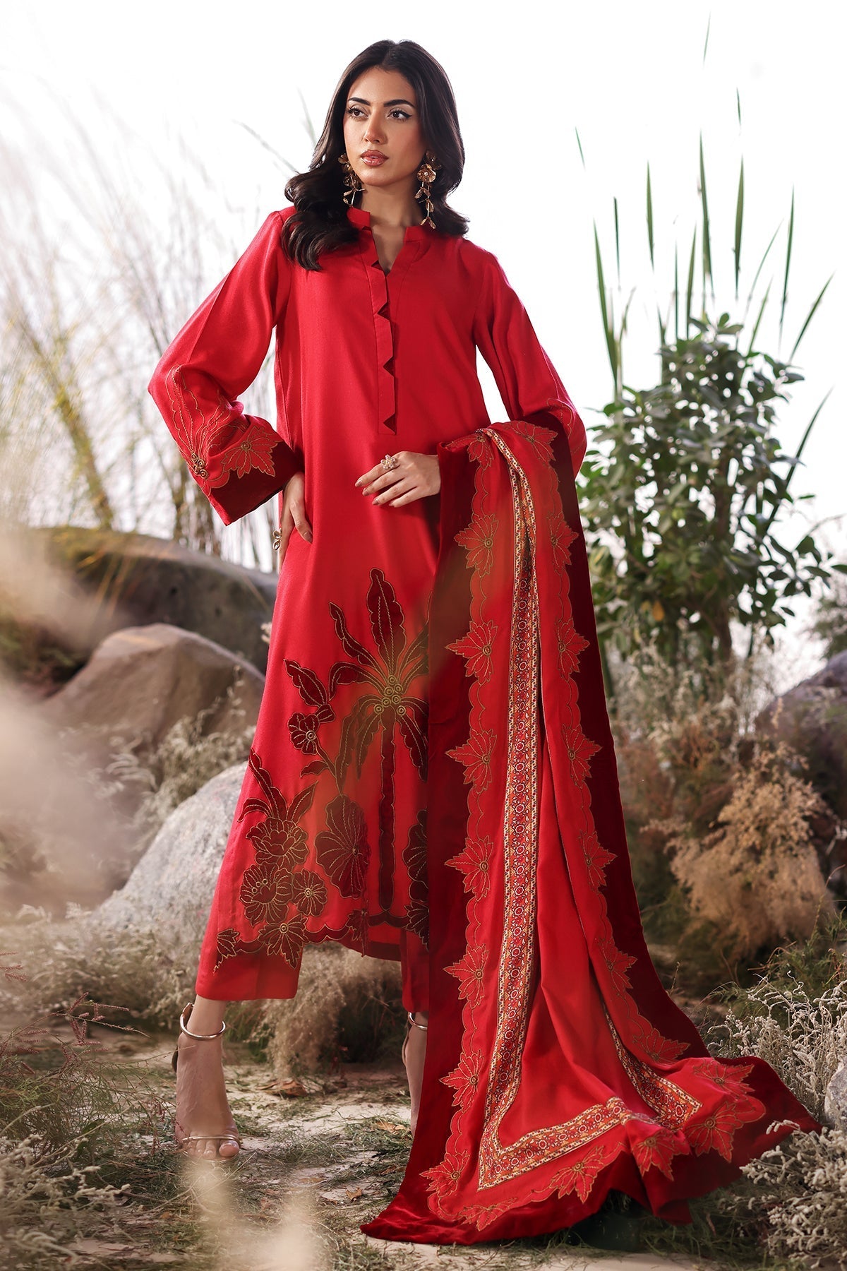 Charizma | Poshima Shawl | PS4-16 by Charizma - Designer Dress - Type: Ladies Clothes - Available at Libayah - 100% Original