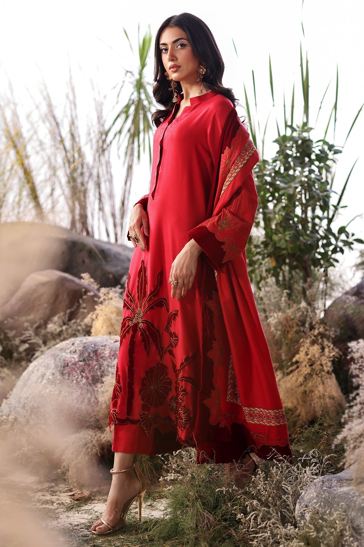 Charizma | Poshima Shawl | PS4-16 by Charizma - Designer Dress - Type: Ladies Clothes - Available at Libayah - 100% Original