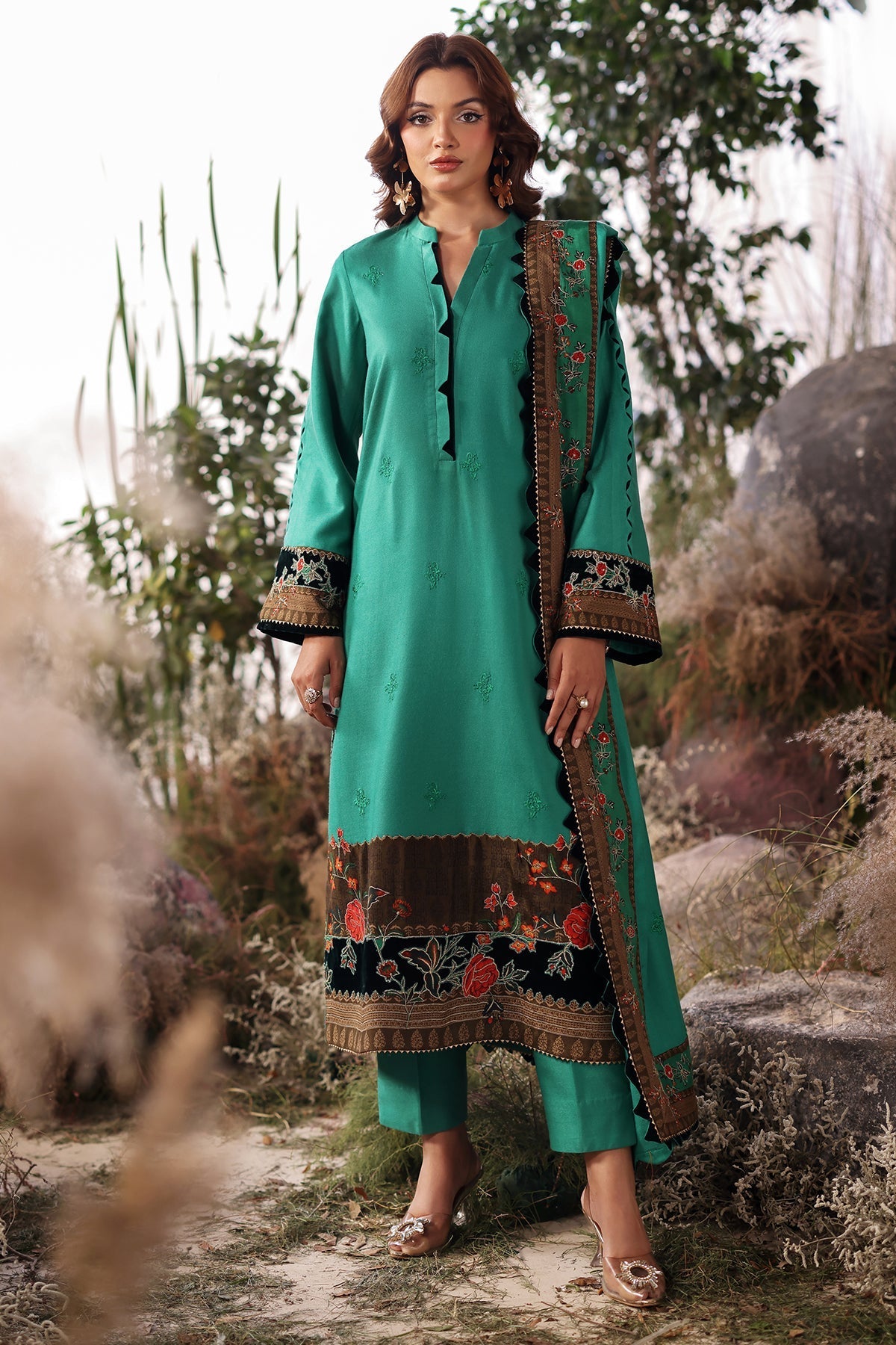 Charizma | Poshima Shawl | PS4-18 by Charizma - Designer Dress - Type: Ladies Clothes - Available at Libayah - 100% Original