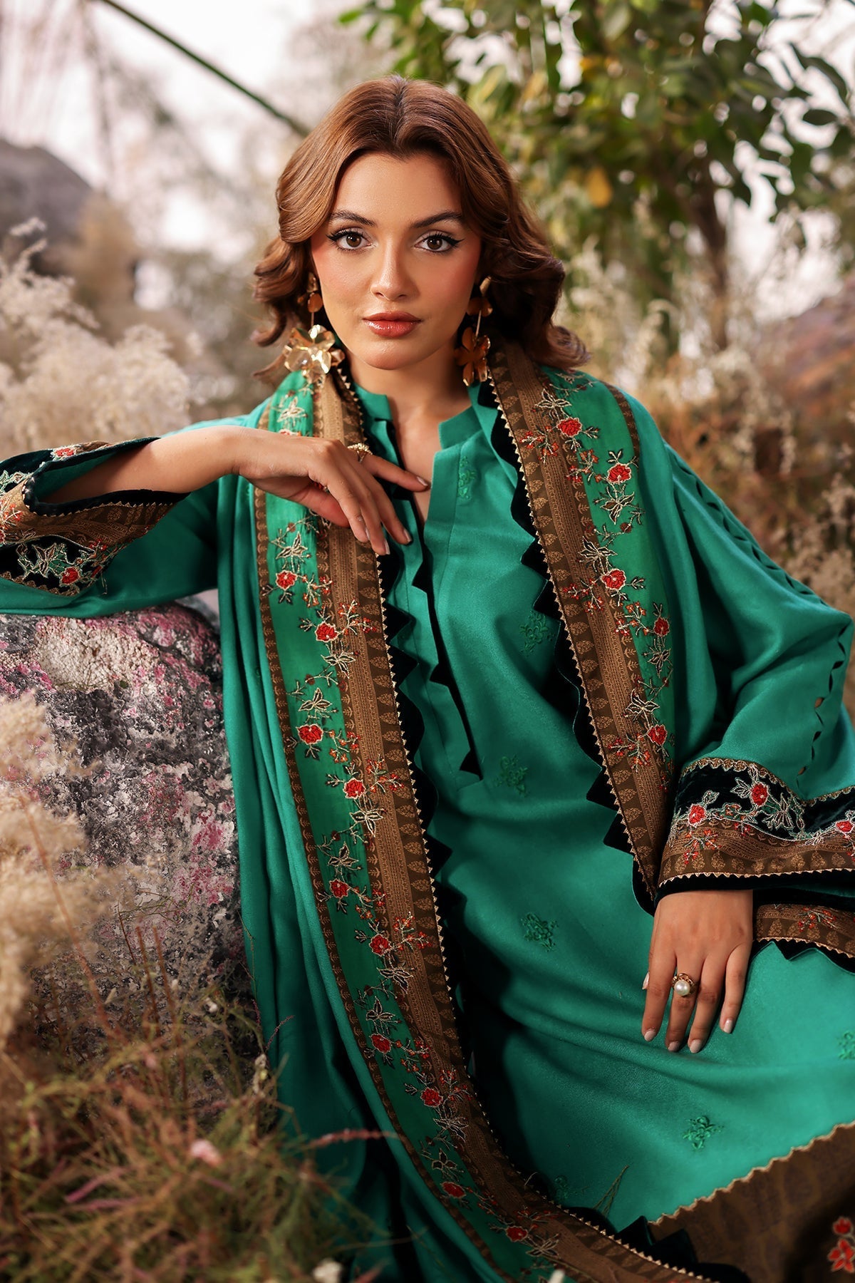 Charizma | Poshima Shawl | PS4-18 by Charizma - Designer Dress - Type: Ladies Clothes - Available at Libayah - 100% Original