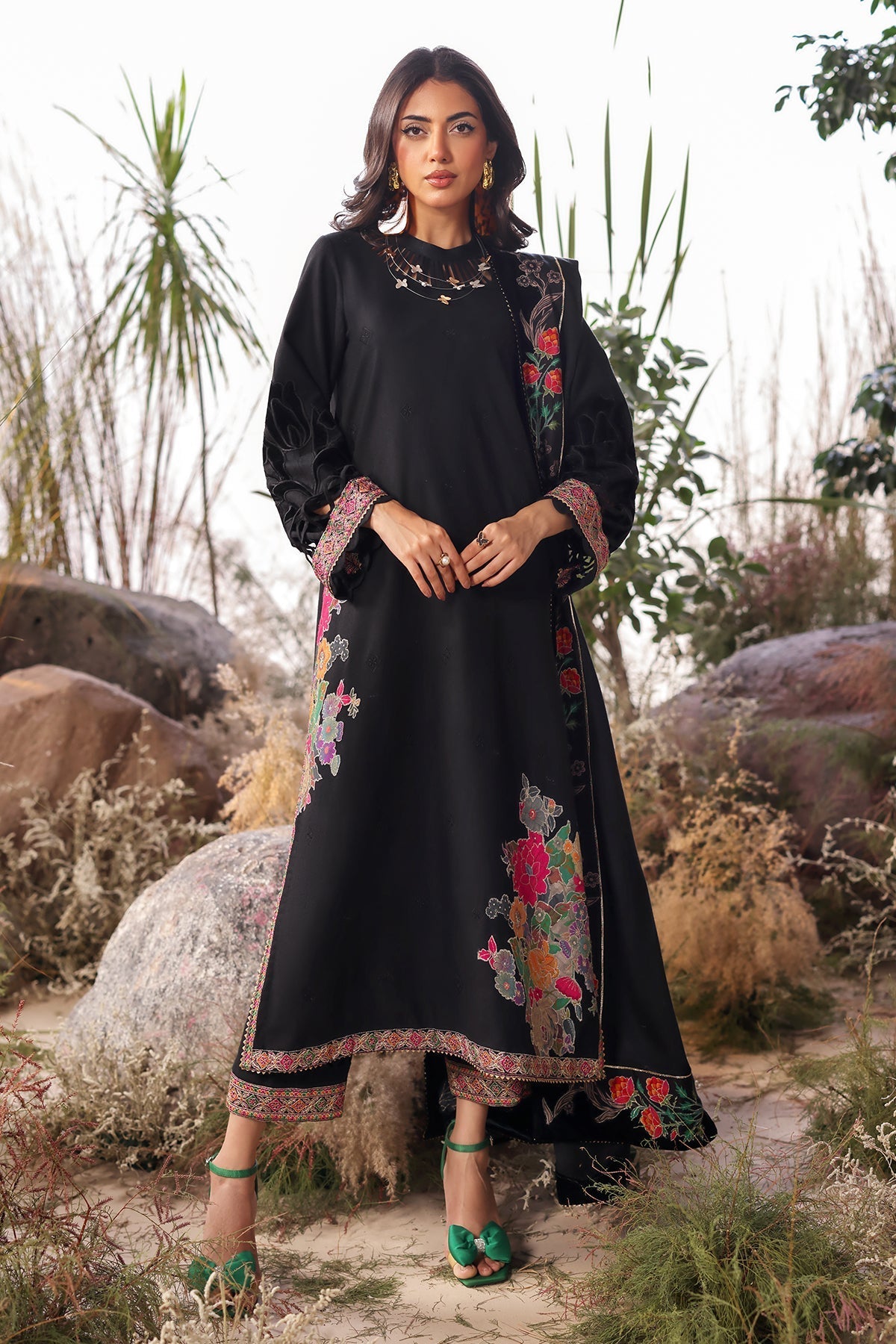 Charizma | Poshima Shawl | PS4-15 by Charizma - Designer Dress - Type: Ladies Clothes - Available at Libayah - 100% Original