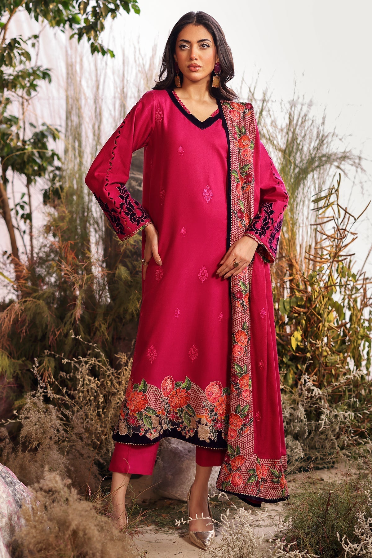 Charizma | Poshima Shawl | PS4-21 by Charizma - Designer Dress - Type: Ladies Clothes - Available at Libayah - 100% Original