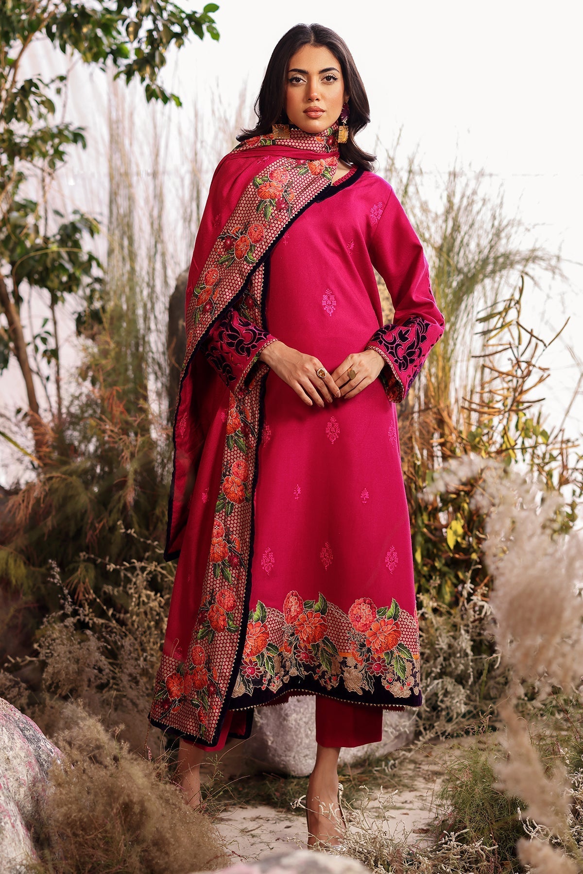 Charizma | Poshima Shawl | PS4-21 by Charizma - Designer Dress - Type: Ladies Clothes - Available at Libayah - 100% Original