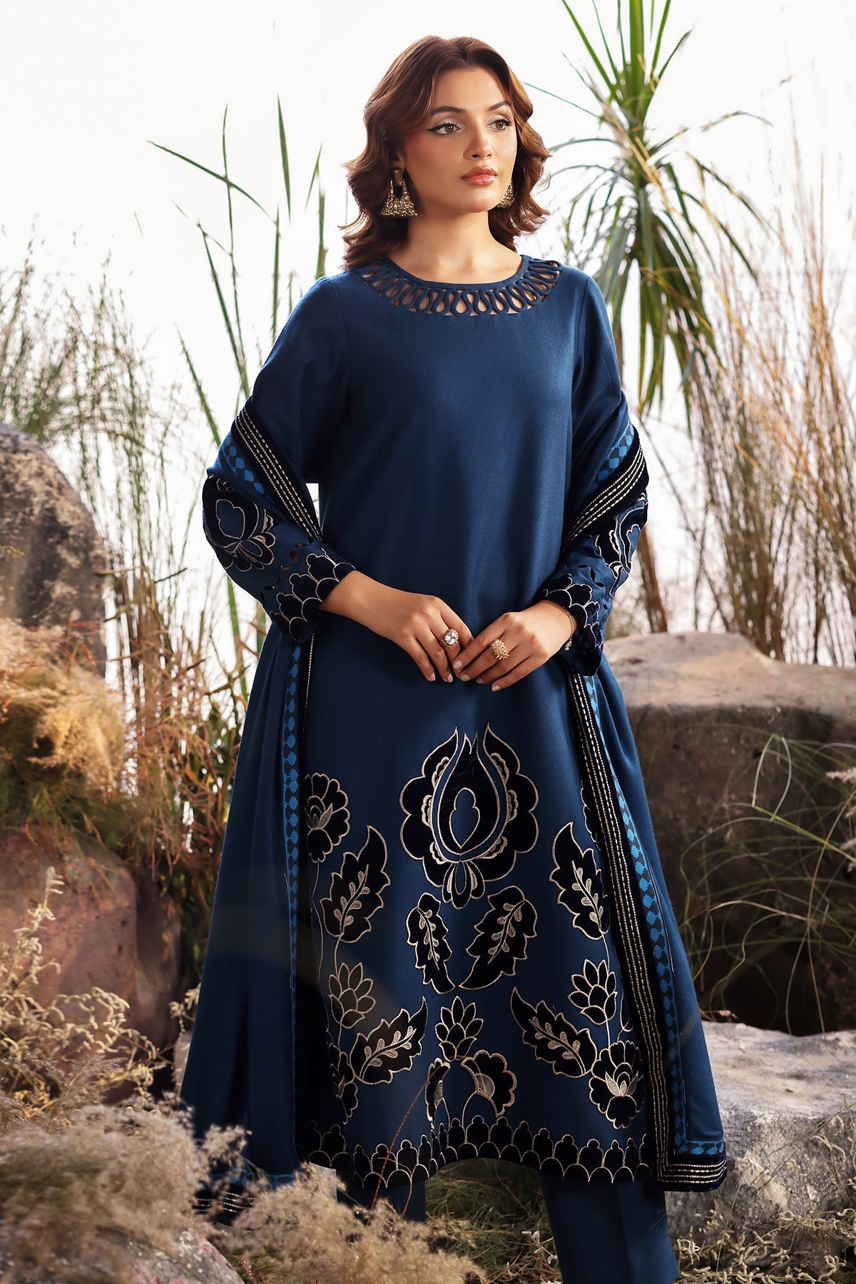 Charizma | Poshima Shawl | PS4-20 by Charizma - Designer Dress - Type: Ladies Clothes - Available at Libayah - 100% Original