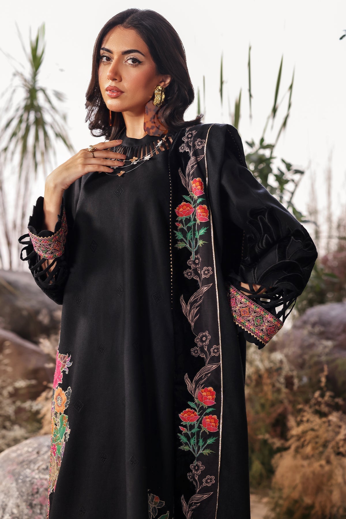 Charizma | Poshima Shawl | PS4-15 by Charizma - Designer Dress - Type: Ladies Clothes - Available at Libayah - 100% Original