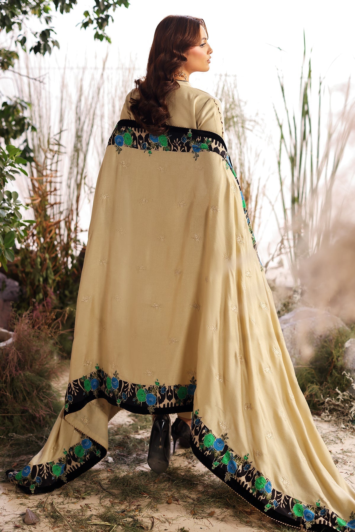 Charizma | Poshima Shawl | PS4-17 by Charizma - Designer Dress - Type: Ladies Clothes - Available at Libayah - 100% Original