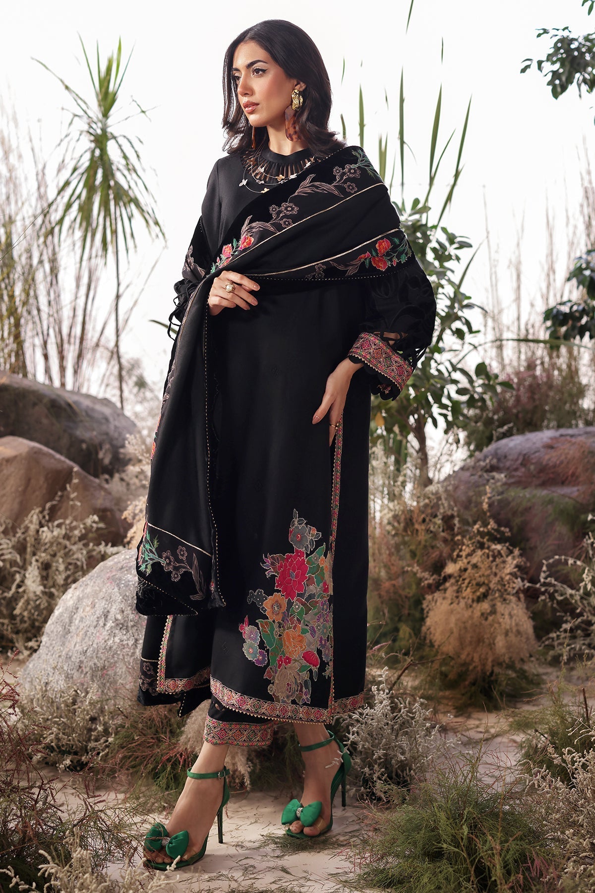 Charizma | Poshima Shawl | PS4-15 by Charizma - Designer Dress - Type: Ladies Clothes - Available at Libayah - 100% Original