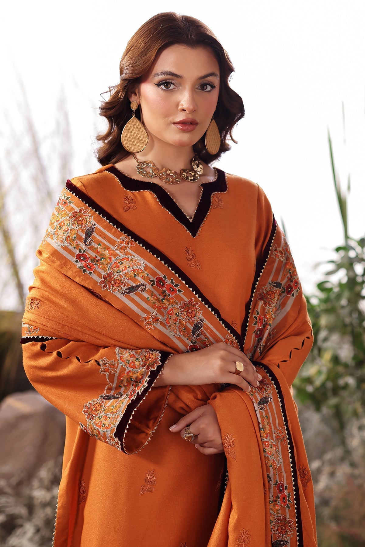 Charizma | Poshima Shawl | PS4-19 by Charizma - Designer Dress - Type: Ladies Clothes - Available at Libayah - 100% Original