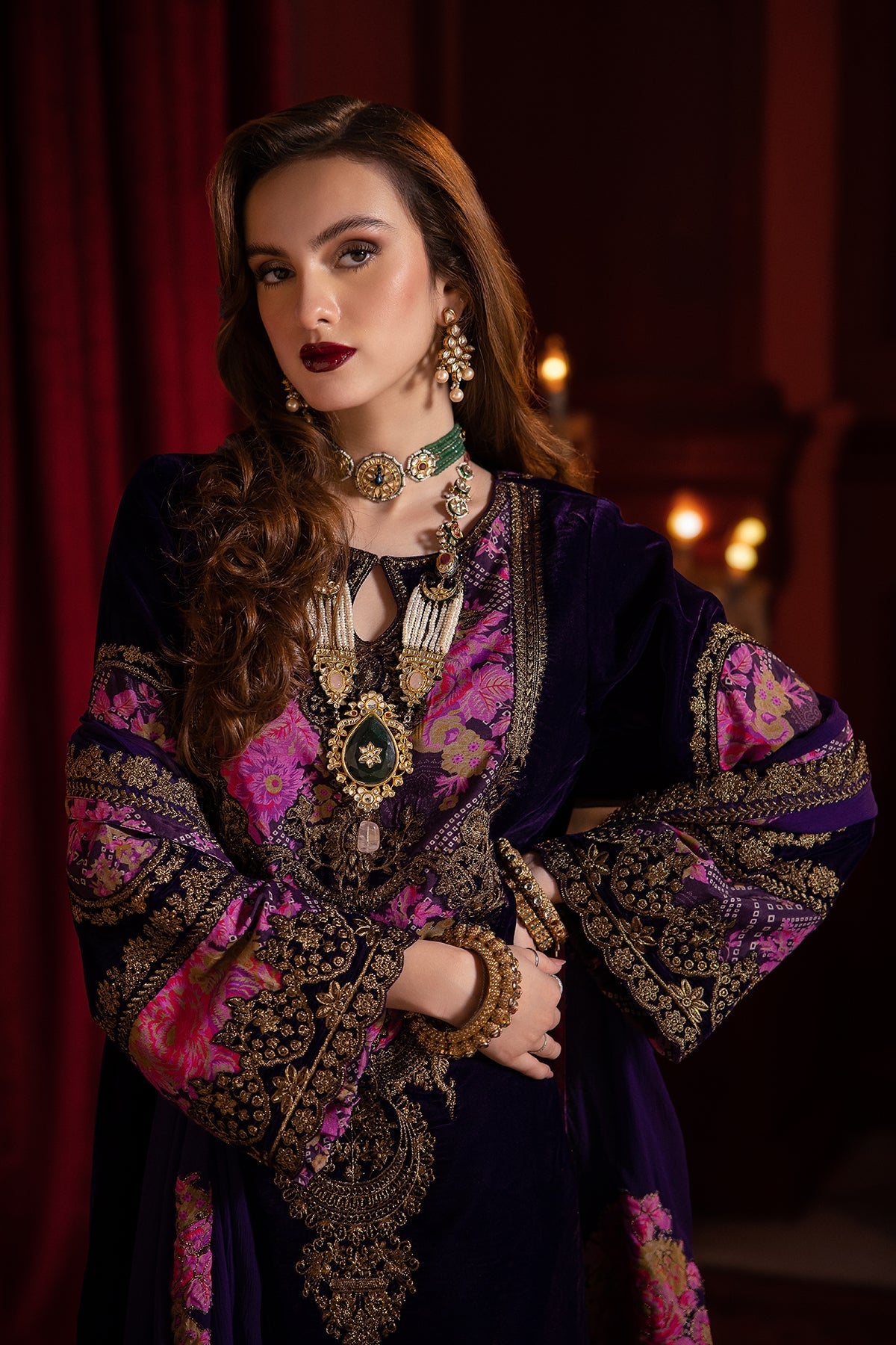 Charizma | Signora Velvet | Velvet CVT4-01 by Charizma - Designer Dress - Type: Ladies Clothes - Available at Libayah - 100% Original