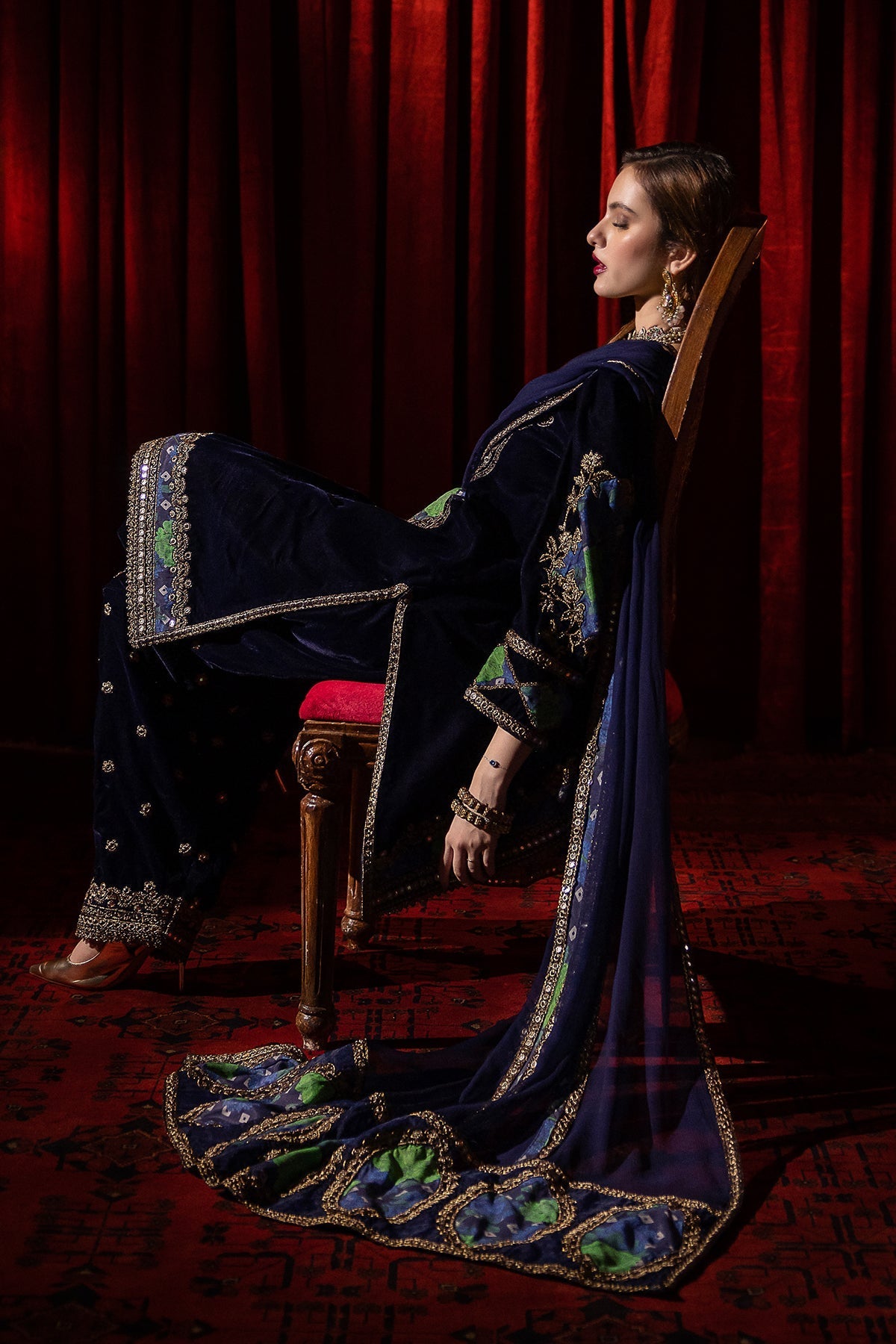 Charizma | Signora Velvet | Velvet CVT4-09 by Charizma - Designer Dress - Type: Ladies Clothes - Available at Libayah - 100% Original