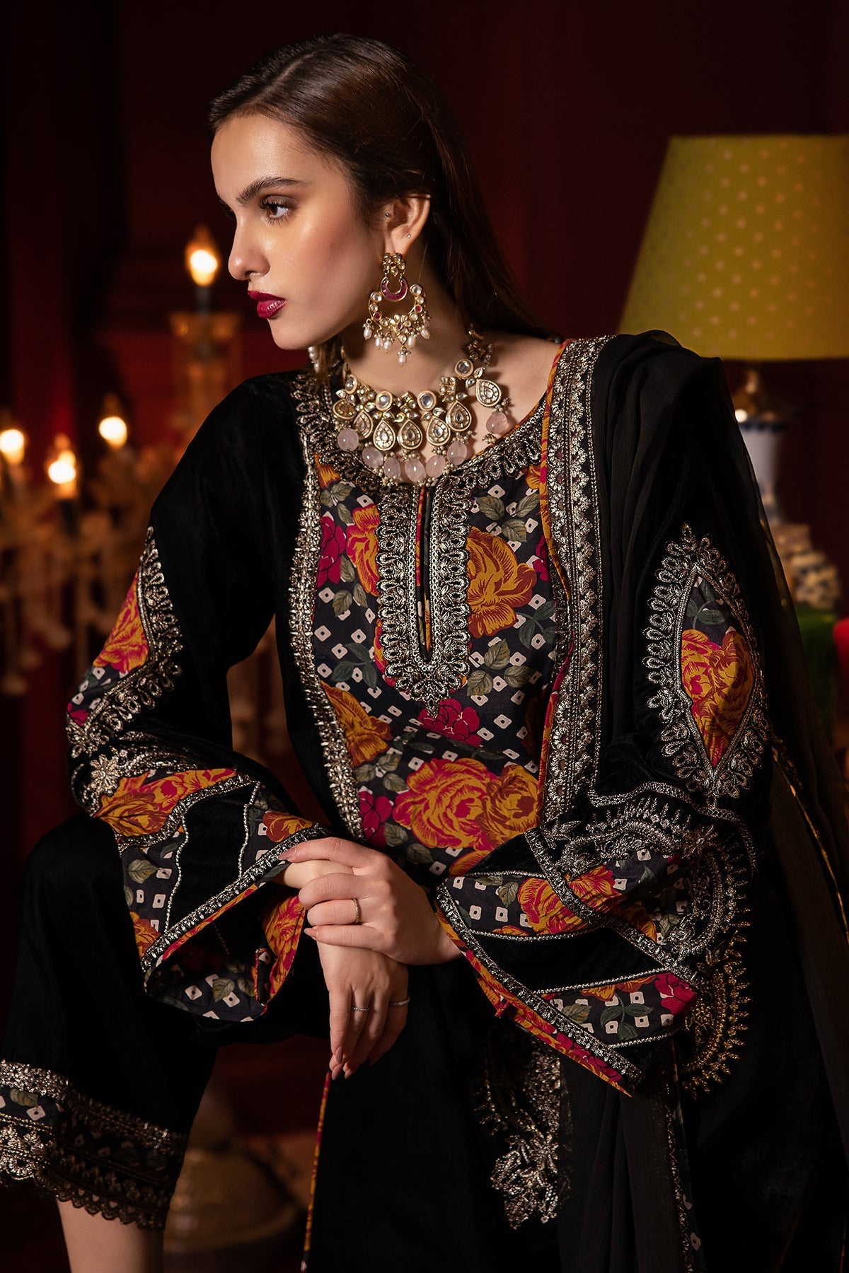 Charizma | Signora Velvet | Velvet CVT4-04 by Charizma - Designer Dress - Type: Ladies Clothes - Available at Libayah - 100% Original