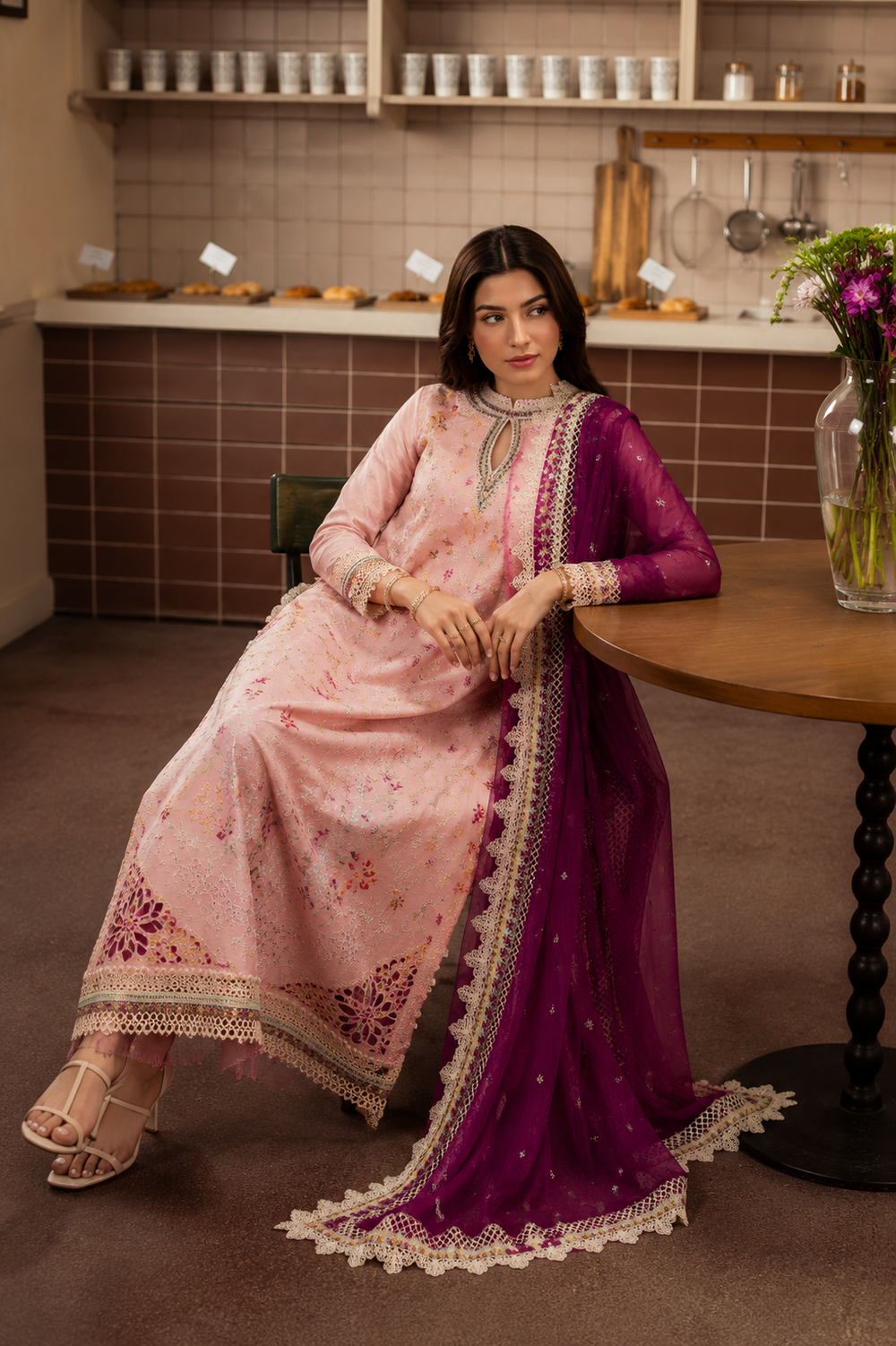 Afrozeh | Basic Pret 26 RTW | NACRE by Afrozeh - Designer Dress  - Type : Ladies Clothes - Available at Libayah - 100% Original 