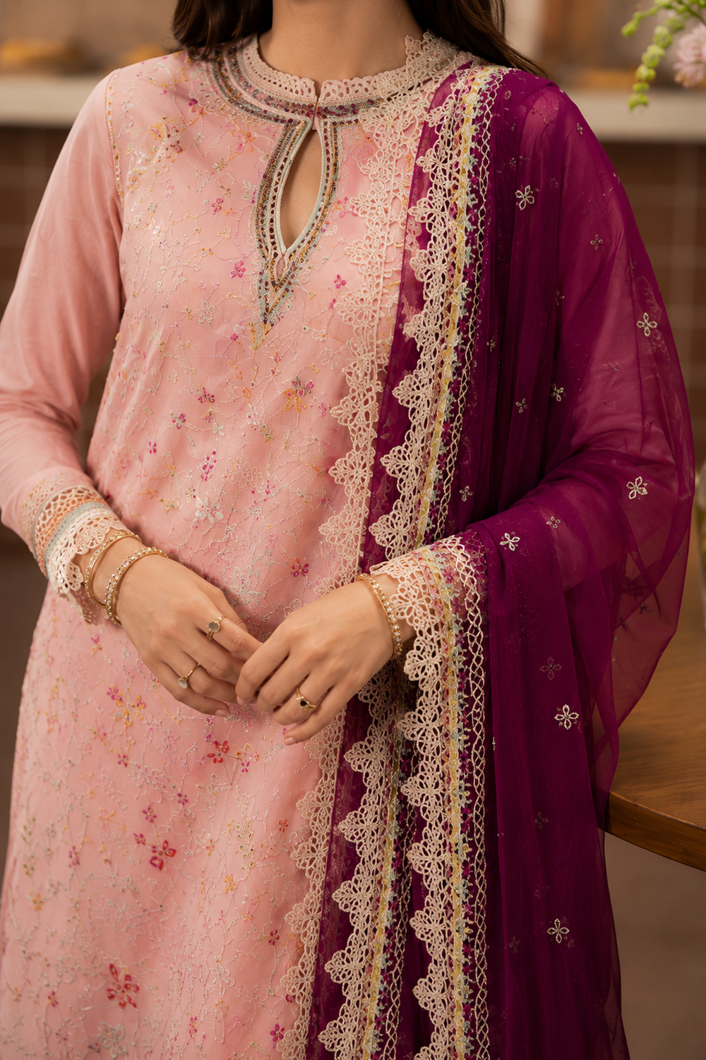 Afrozeh | Basic Pret 26 RTW | NACRE by Afrozeh - Designer Dress  - Type : Ladies Clothes - Available at Libayah - 100% Original 