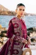 AJR Couture | Dastan Luxury Lawn 25 | Cherry Wine by AJR Couture - Designer Dress - Type: Ladies Clothes - Available at Libayah - 100% Original